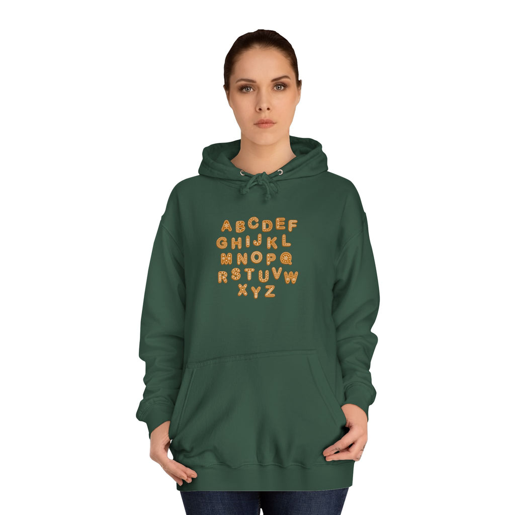 Cookie Alphabet Hoodie | Letters A to Z Cookie Font Sweatshirt