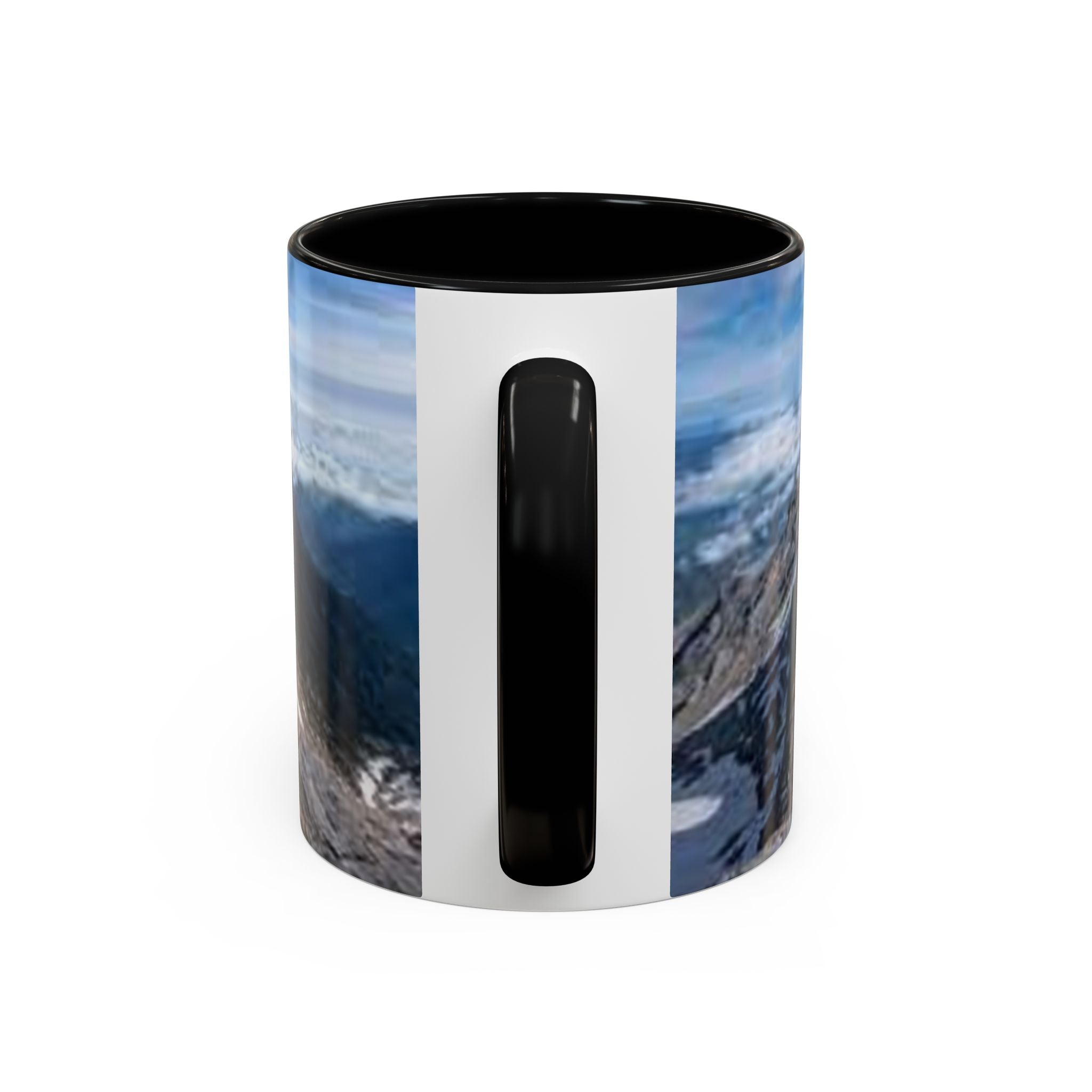 Mountain Summit Photo Accent Coffee Mug | Rocky Peak Panorama, 11oz or 15oz