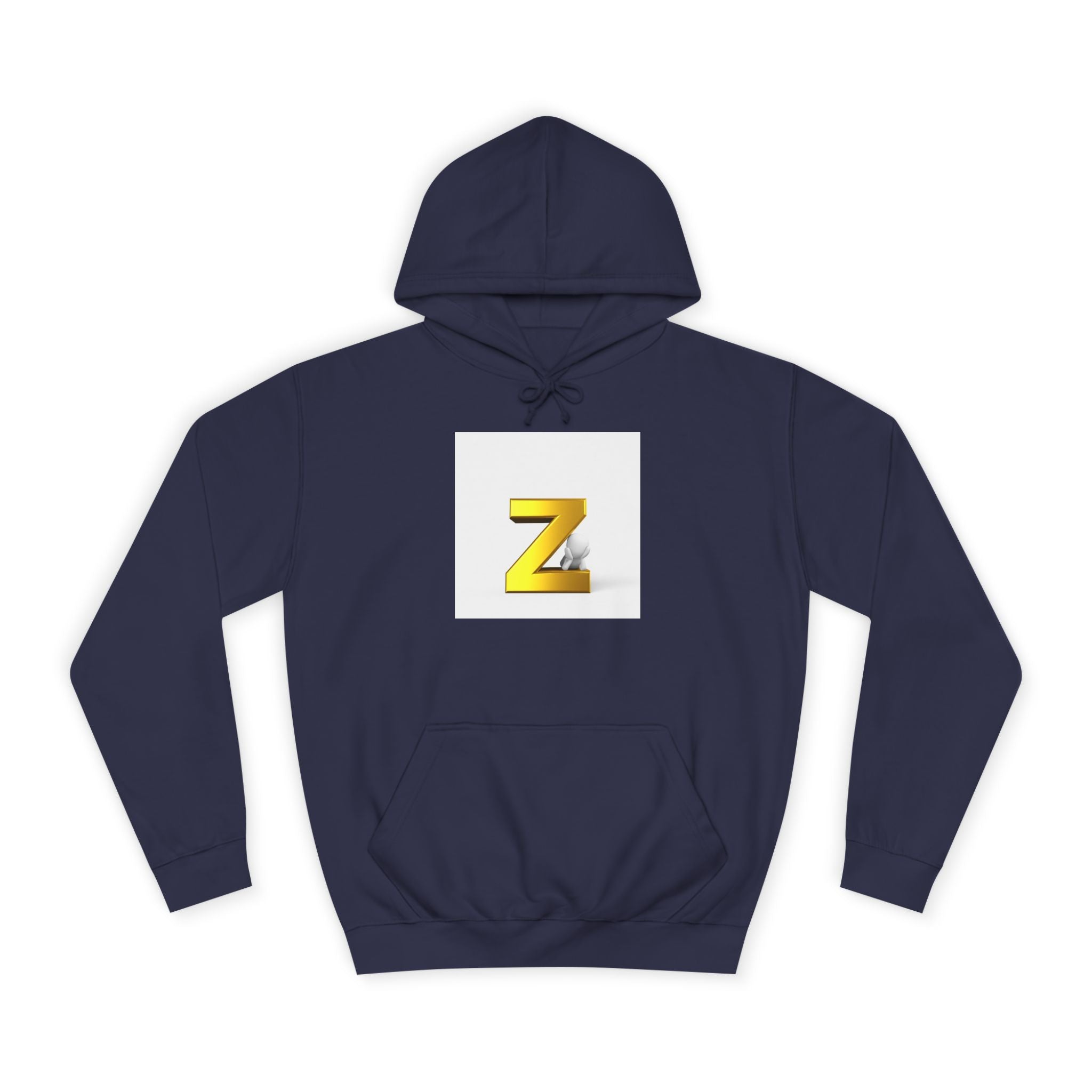 Sweat à capuche lettre Z en or 3D | Pull monogramme initial