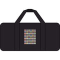 Checkerboard Strap Duffel Bag, Alphabet Tile Patch Travel Bag