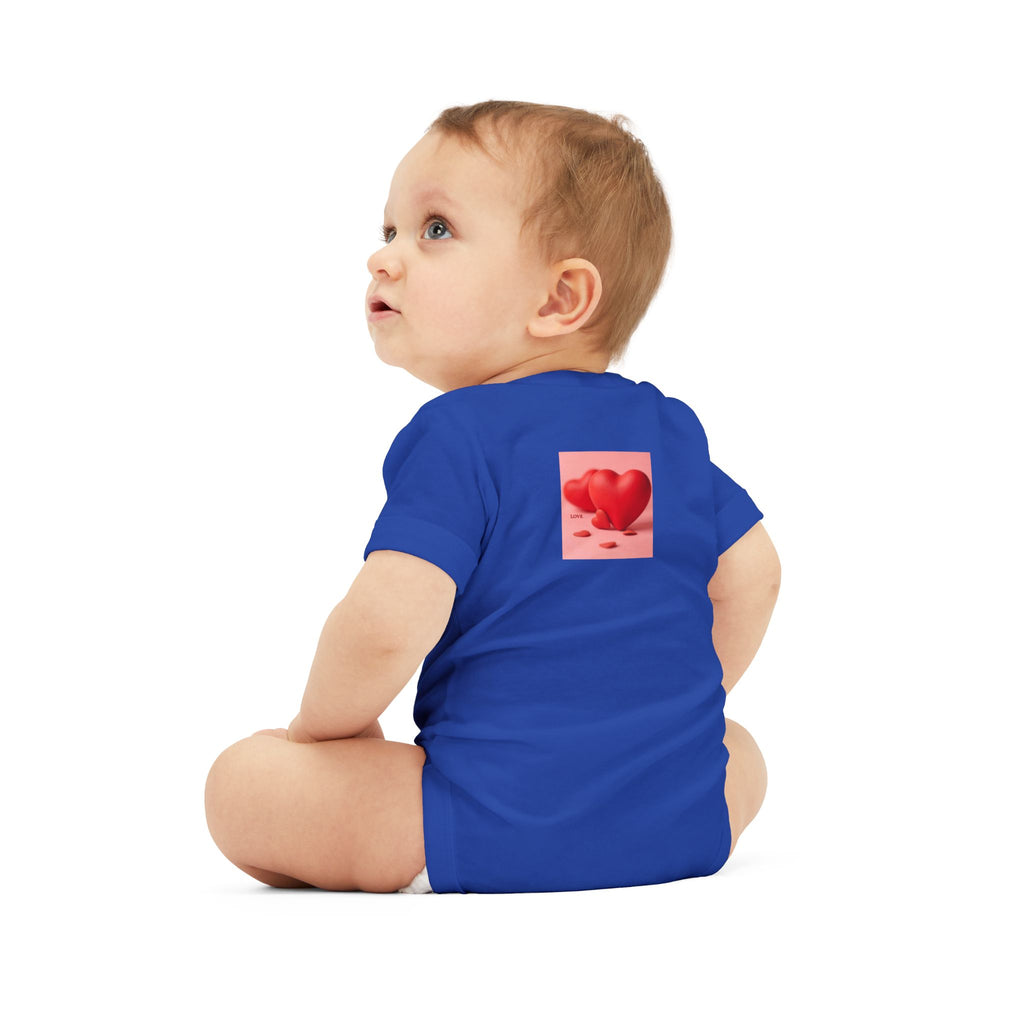 Red Heart Illustration Infant Bodysuit | Cute Valentine Baby Onesie