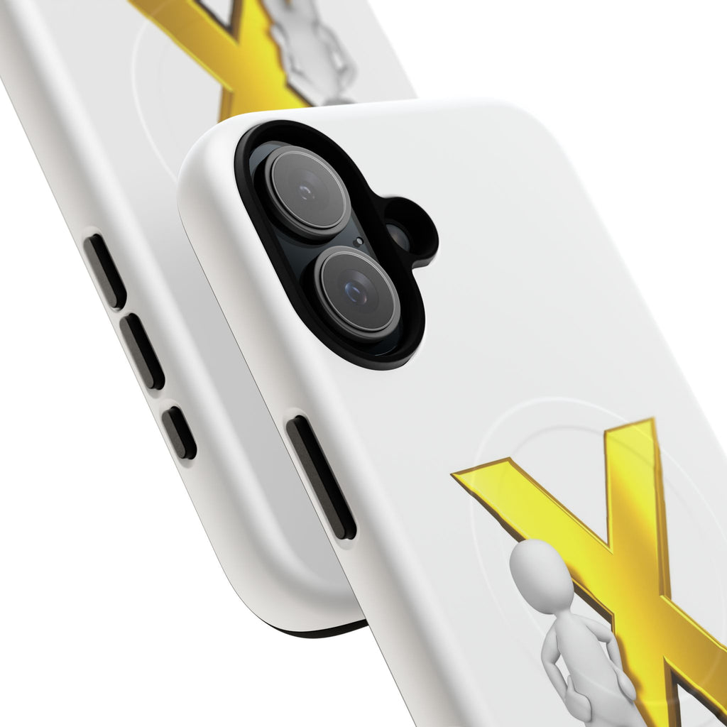 3D Figure with Gold X phone case | Magnetic Tough Case