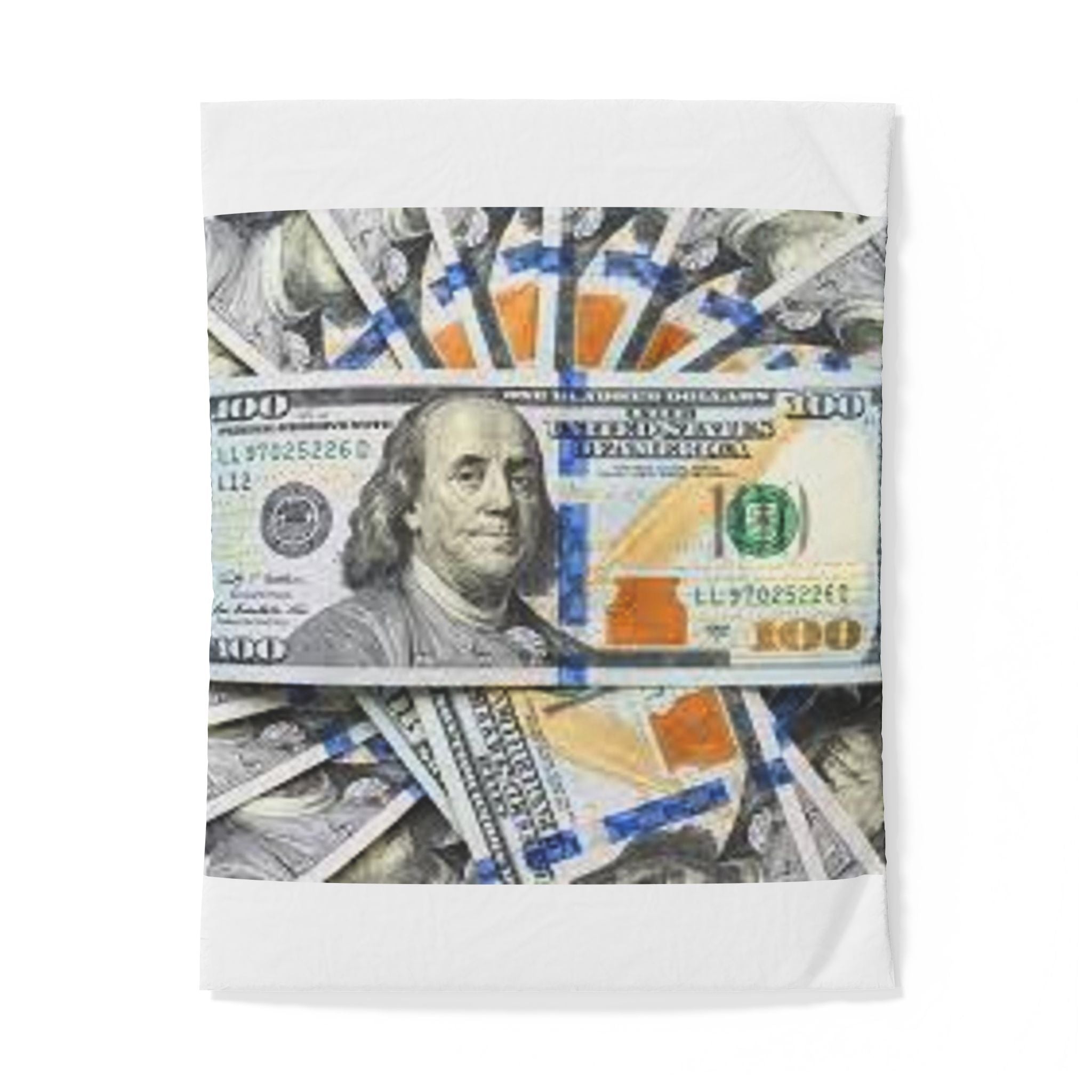 Hundred Dollar Bills Cotton Duvet Cover | Money Pattern Bedding