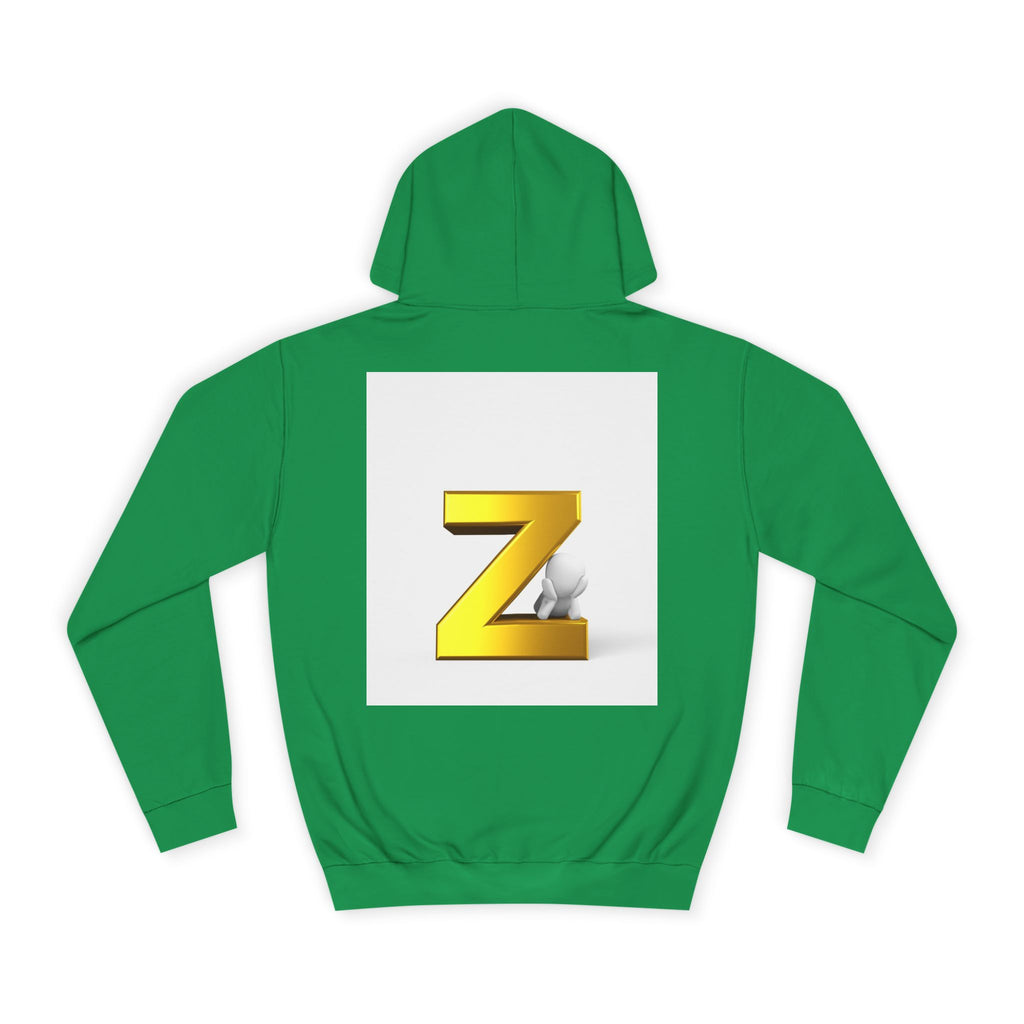Gold 3D Letter Z Hoodie | Initial Monogram Pullover