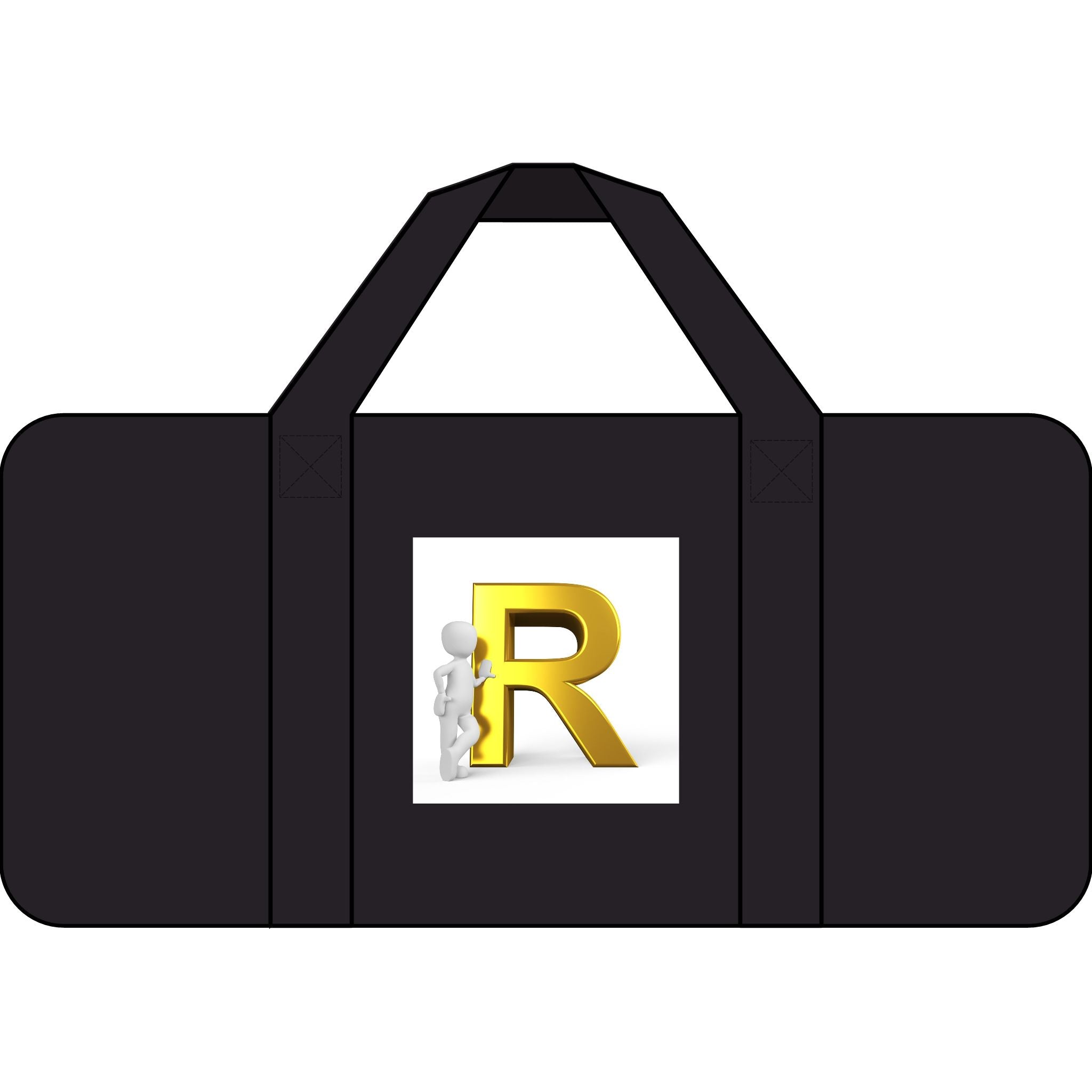 Gold R Logo Duffel Bag | Black Checker Strap or Camo Options