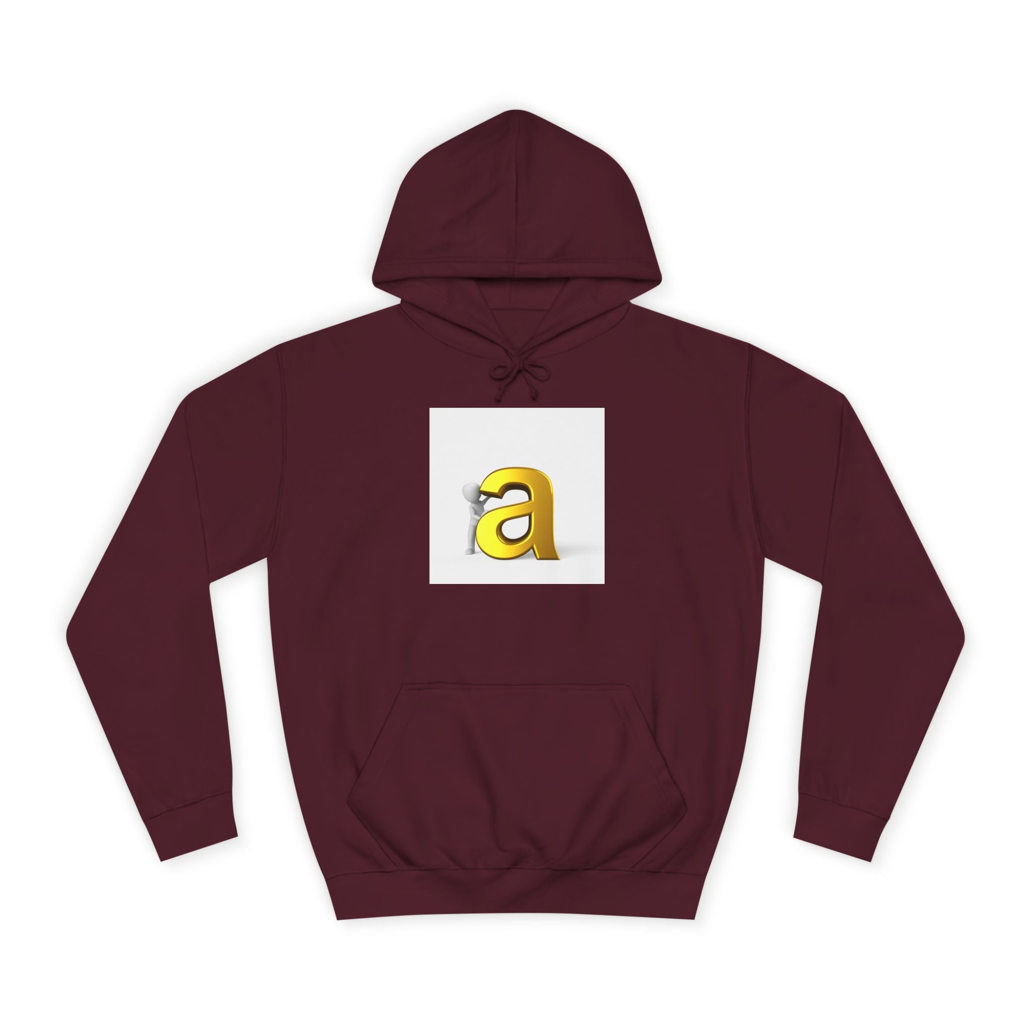 Sweat à capuche Gold 3D Lettre A | Sweat Monogramme Initiale