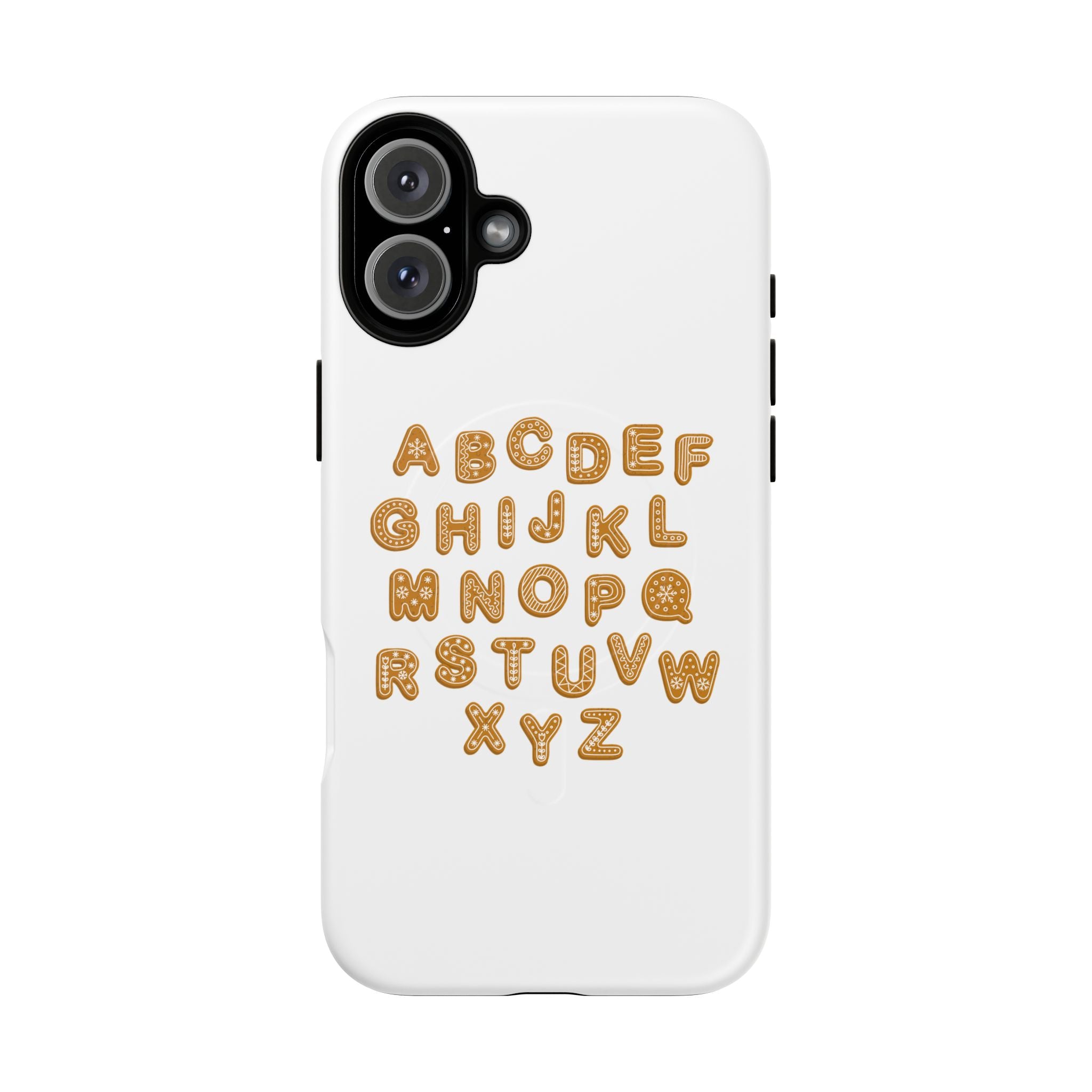 Coque de Téléphone Alphabet Cookie | Coque Magnétique Robuste, Lettrage Mignon