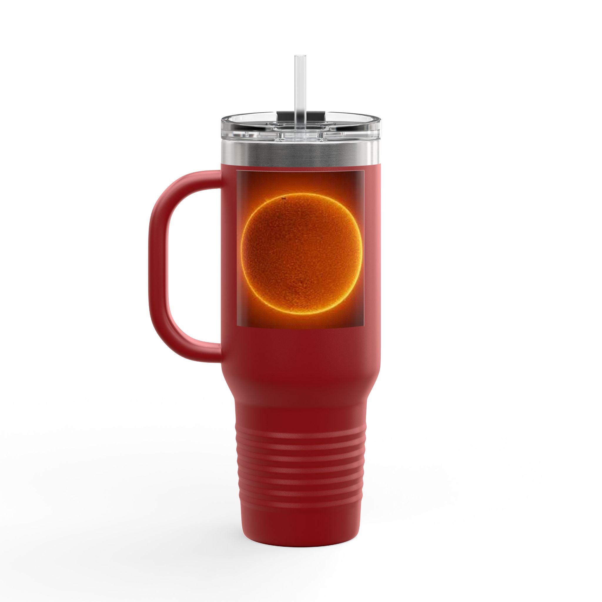 Glowing Solar Disc Travel Mug | 40oz Insulated Tumbler