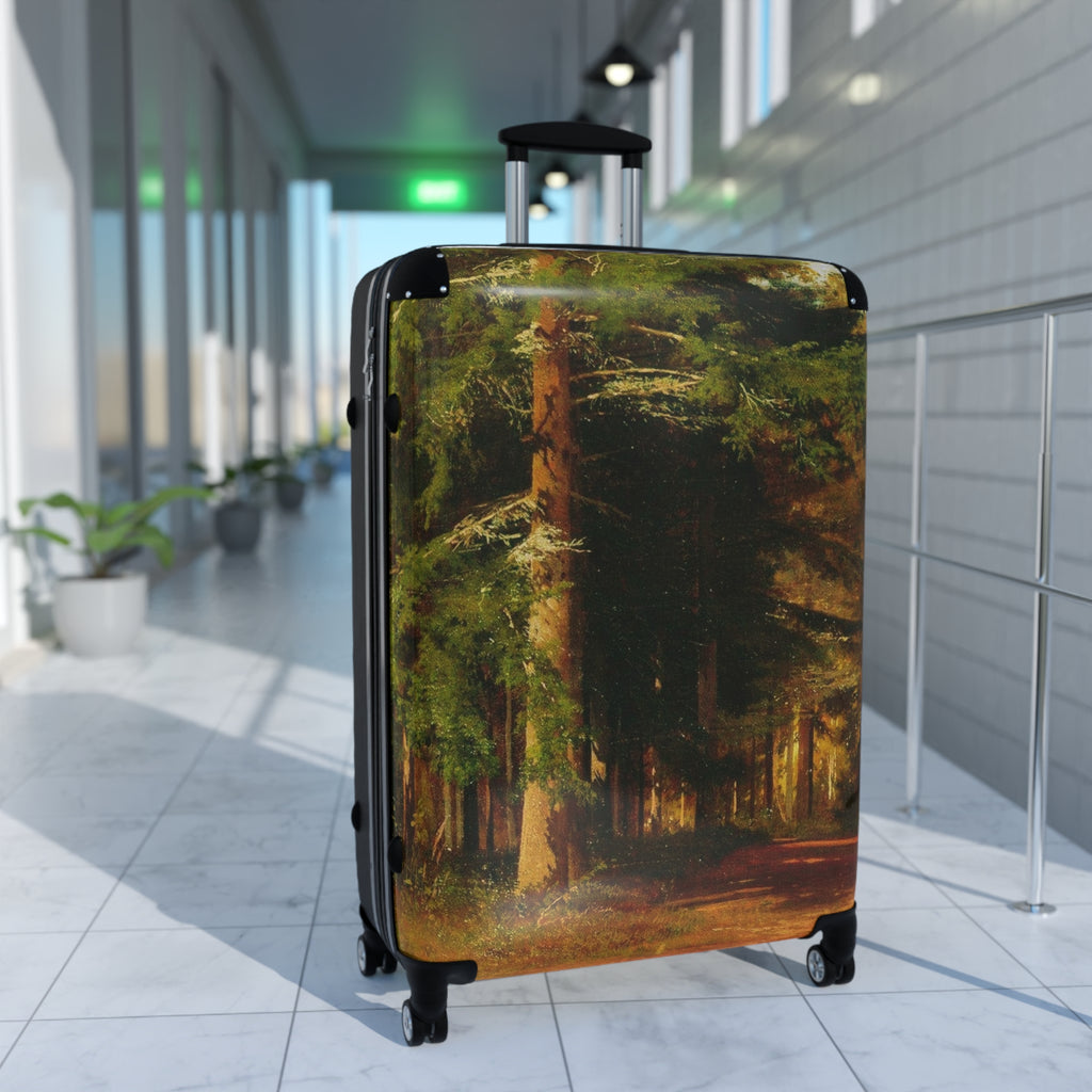 Forest Path Suitcase | Woodland Trees Luggage