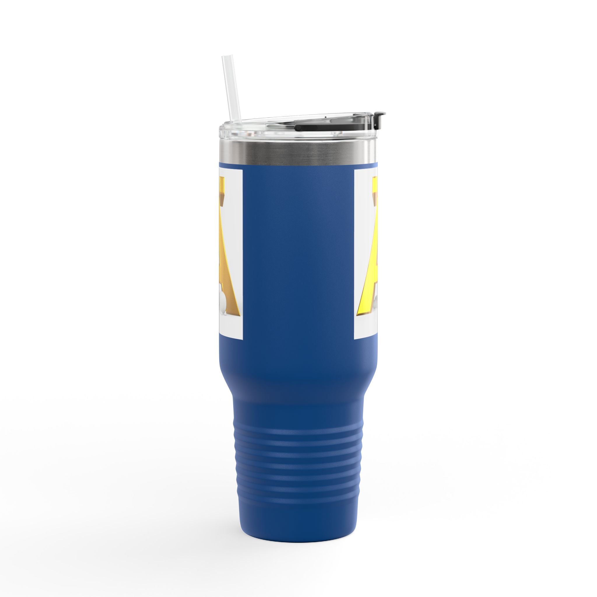 Mug avec Lettre A Dorée en 3D | Mug de Voyage Isotherme de 1,2 L