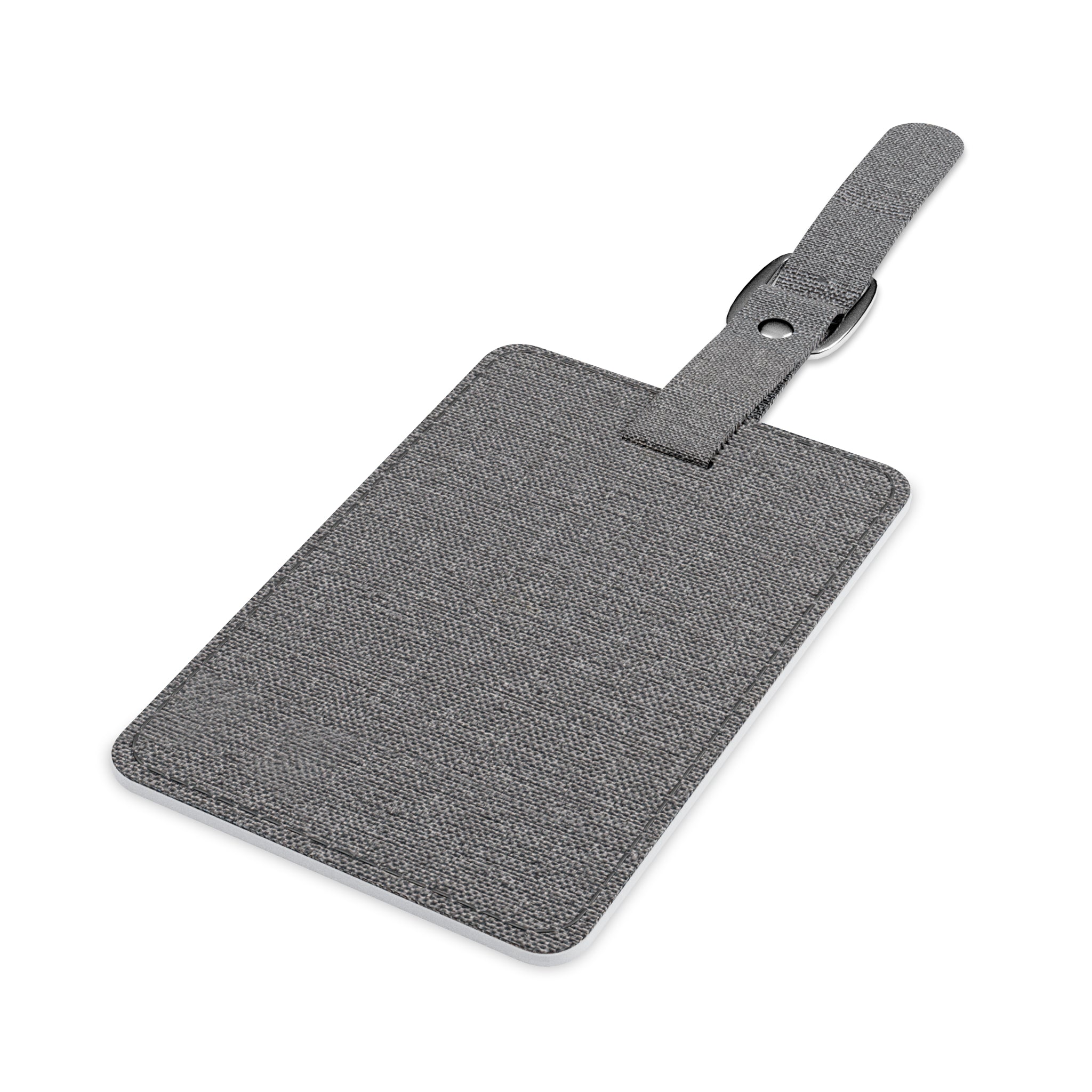 Étiquette à bagages alphabétique en aquarelle marron | Polyester Saffiano rectangulaire