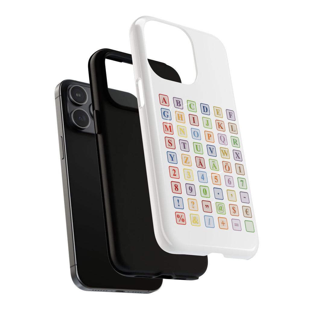 Alphabet Blocks Phone Case | Magnetic Tough Case, Colorful Letter Grid