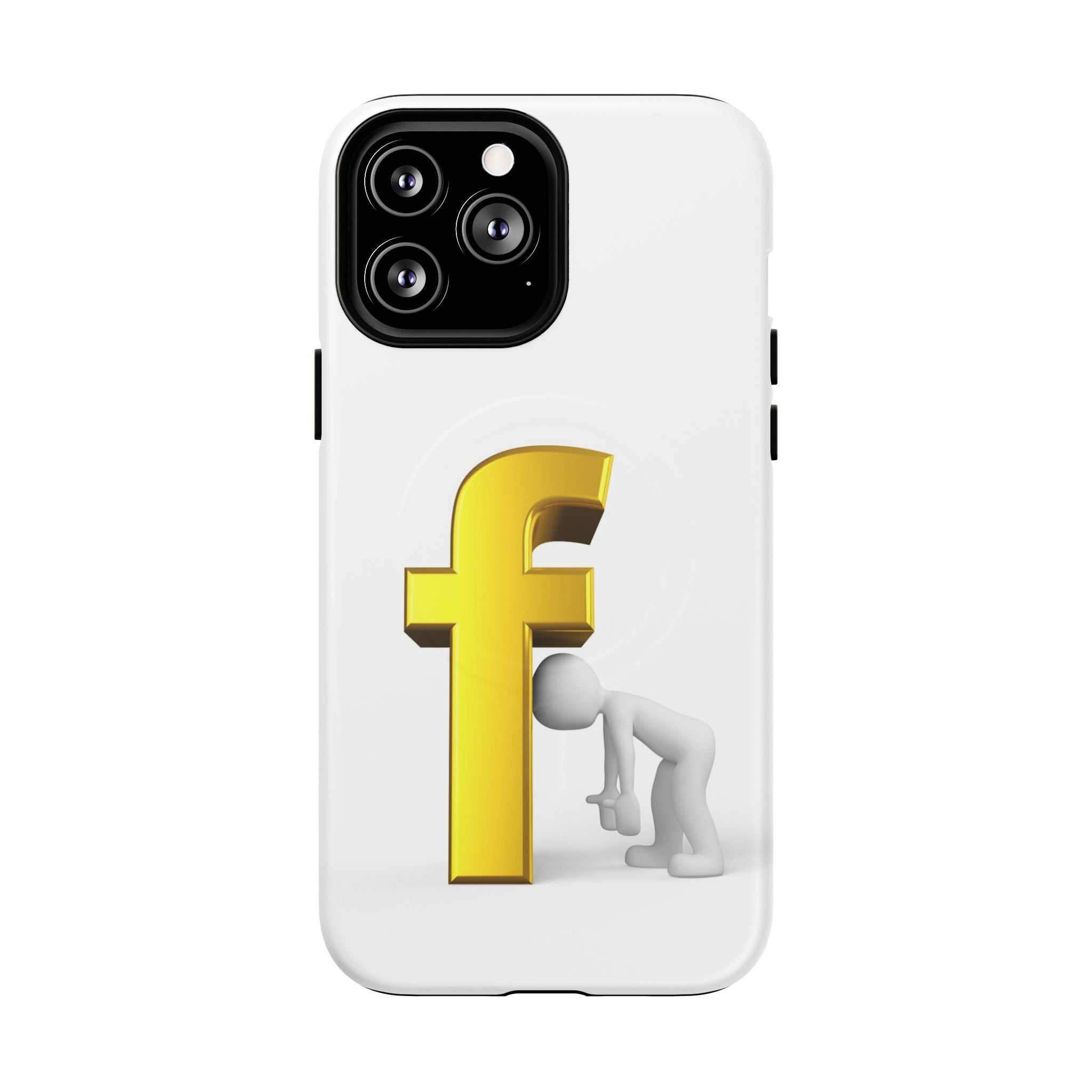 3D Gold Letter F Phone Case | Tough Magnetic Case