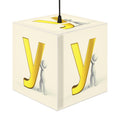 Gold Letter Y Light Cube Lamp | Alphabet Nursery Hanging Light
