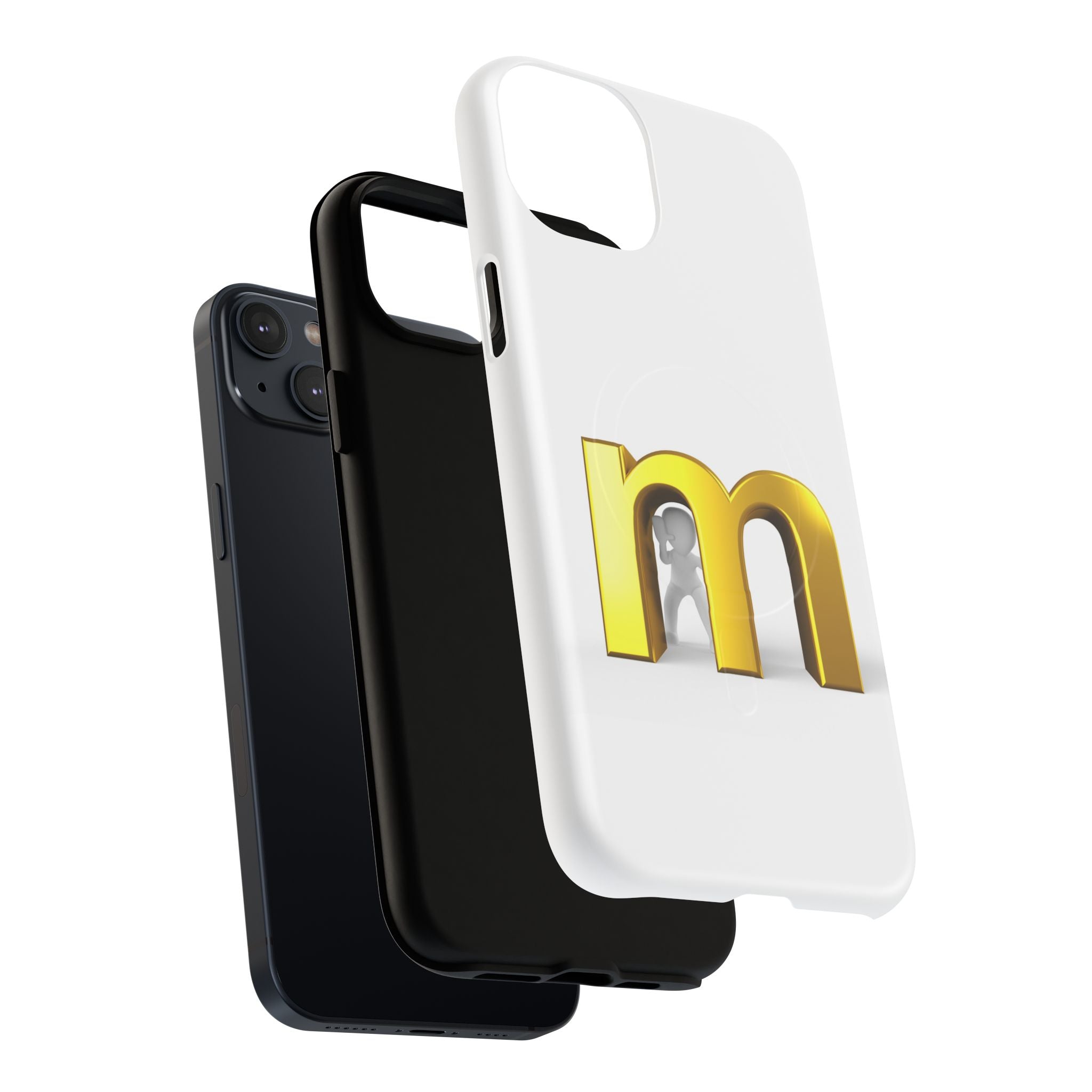 Gold Letter M phone case | Magnetic Tough Case, Monogram Initial