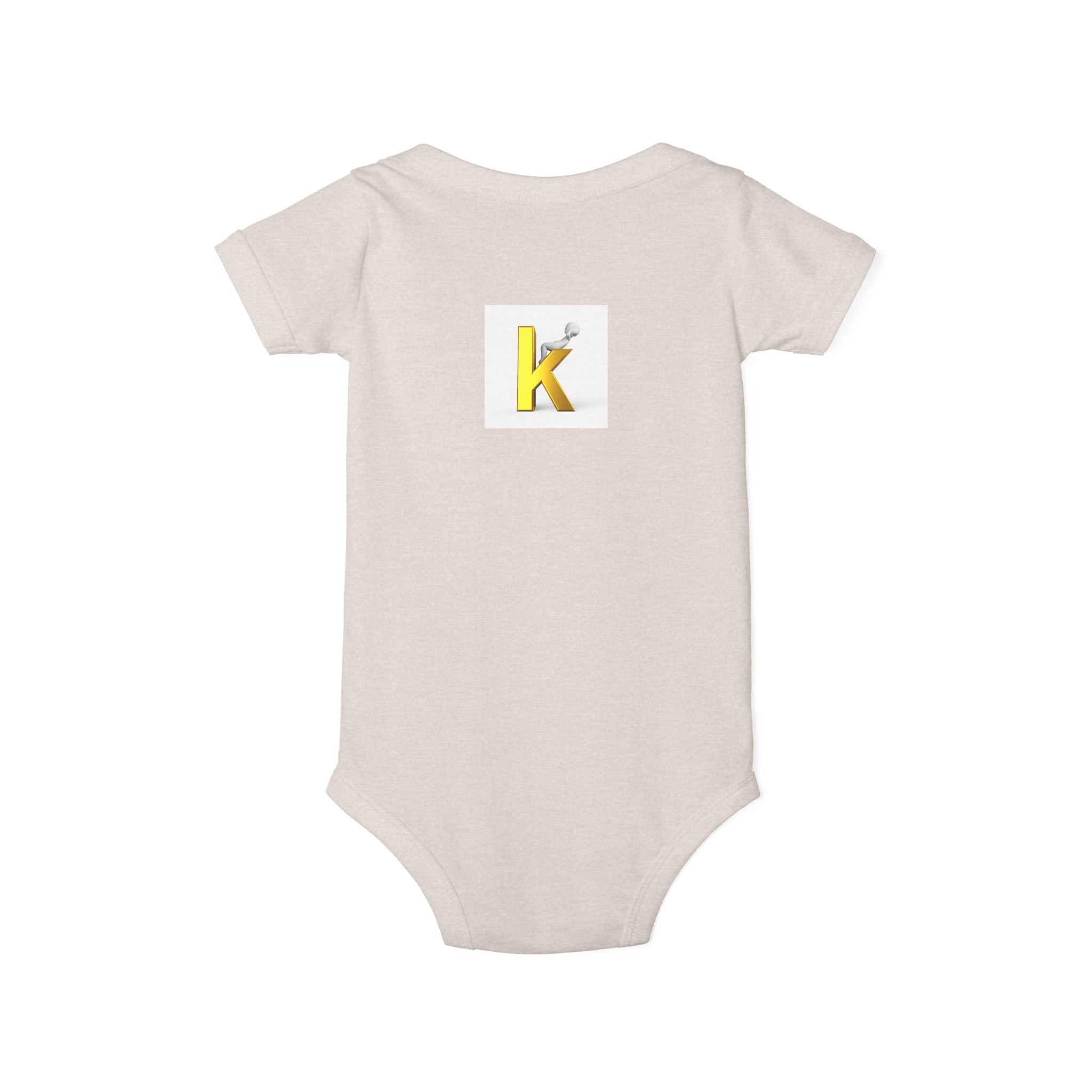 Yellow Letter K Initial Onesie | Infant One Piece