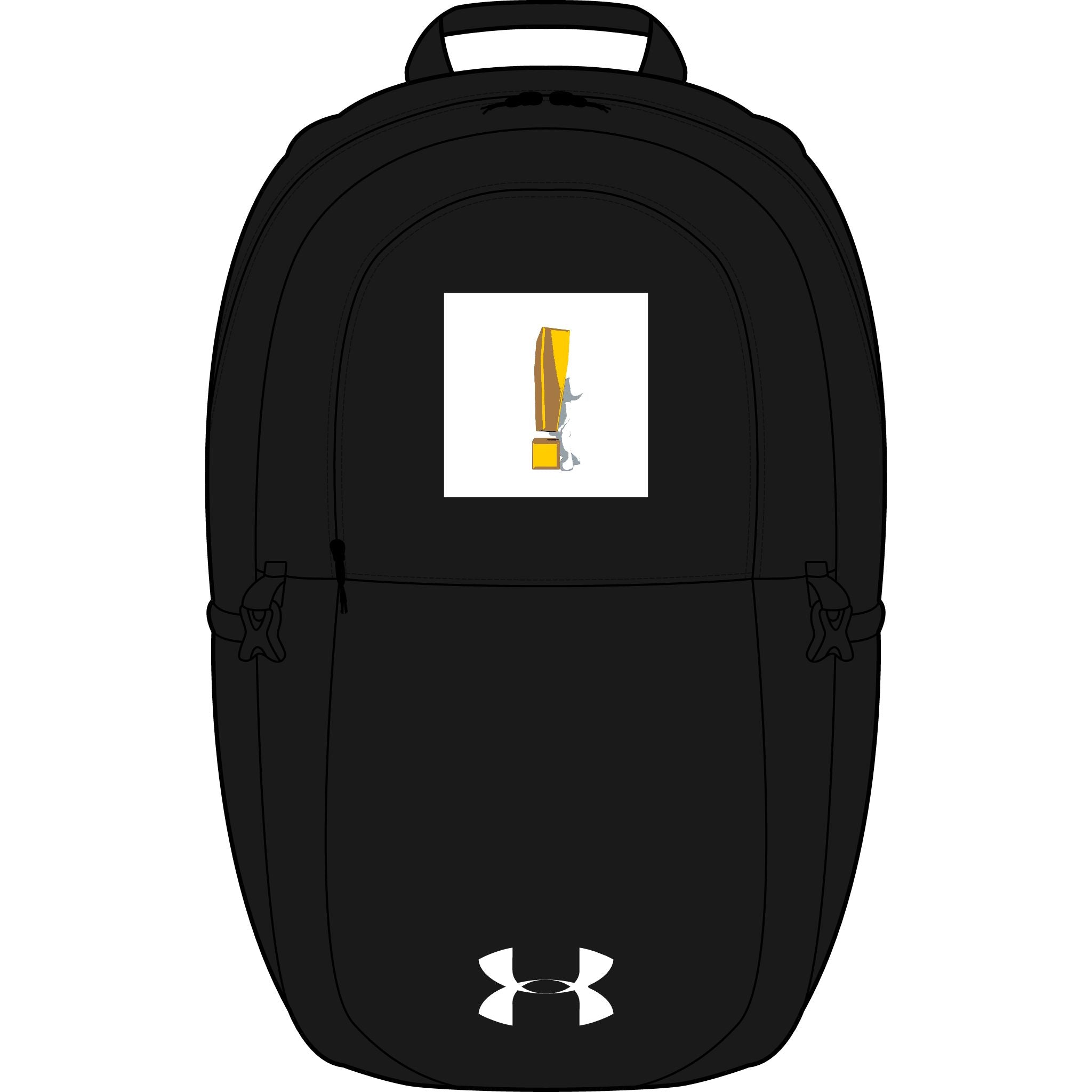 Exclamation Mark with Cracked Design Backpack | Embroidered