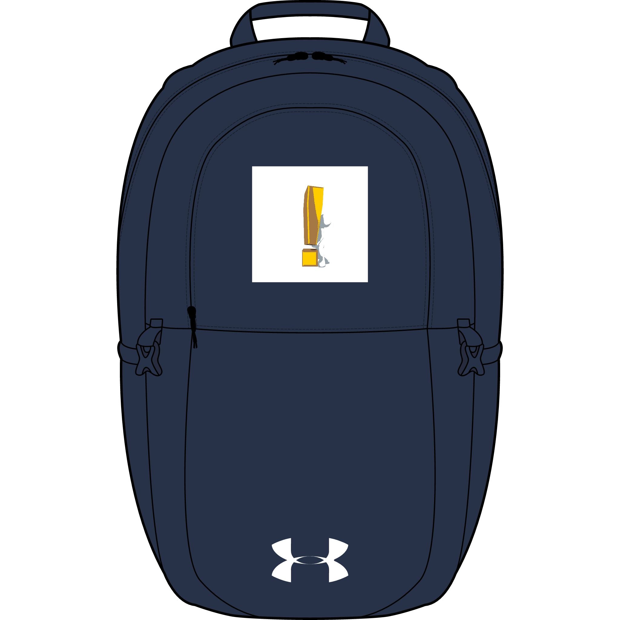 Exclamation Mark with Cracked Design Backpack | Embroidered