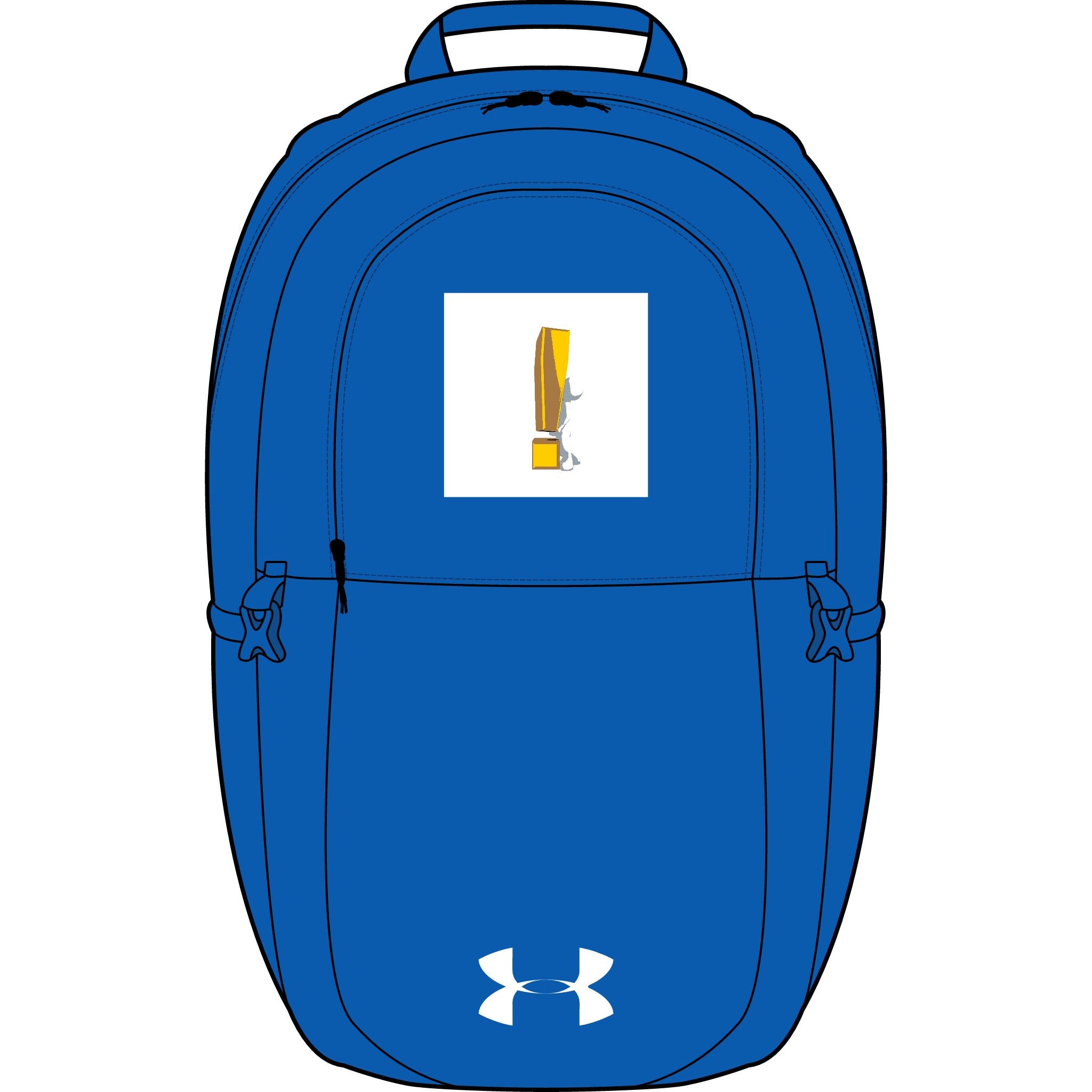 Rucksack mit zerbrochenem Ausrufezeichen-Motiv | Bestickt