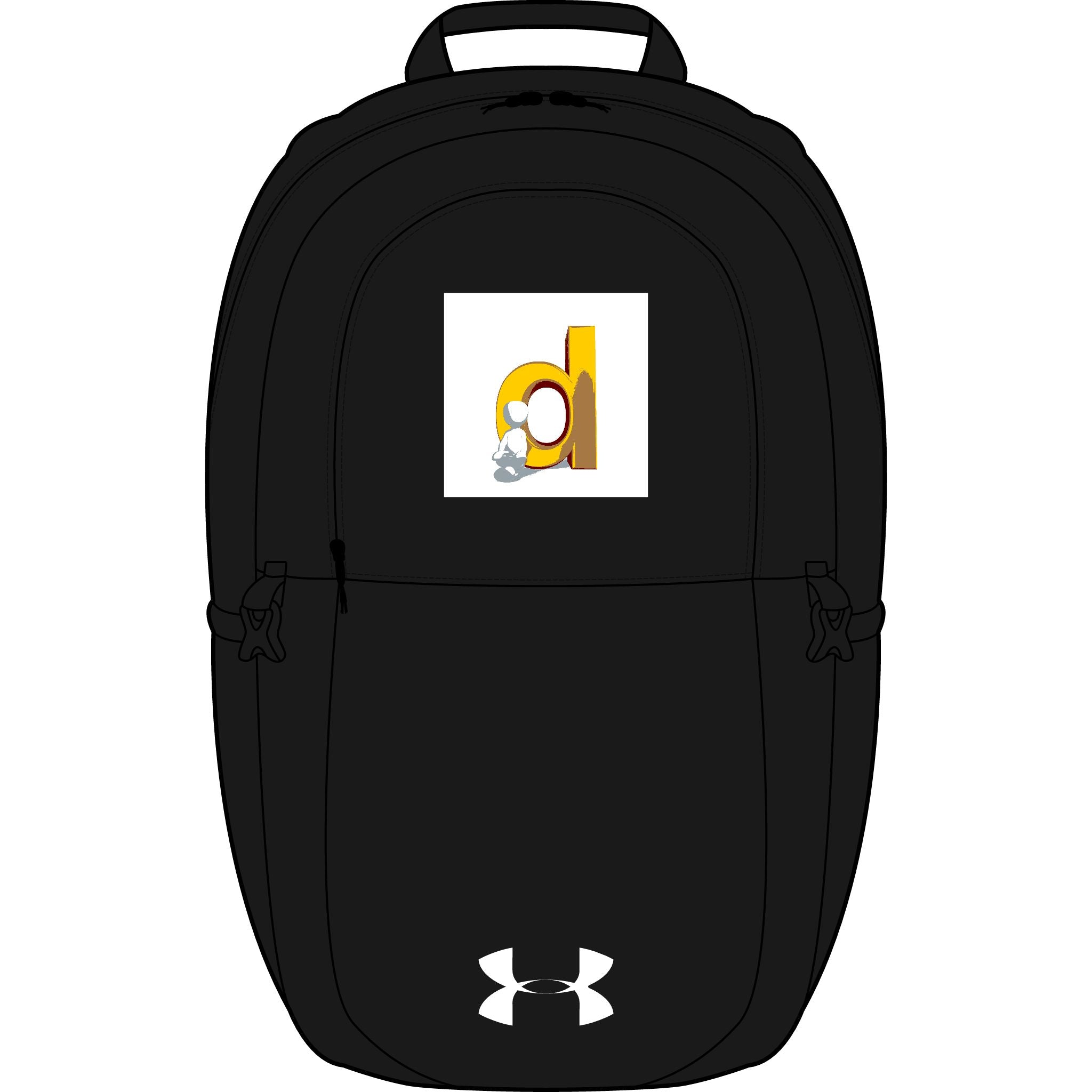 Yellow Letter D Logo Backpack | Embroidered Under Armour All Sport Backpack