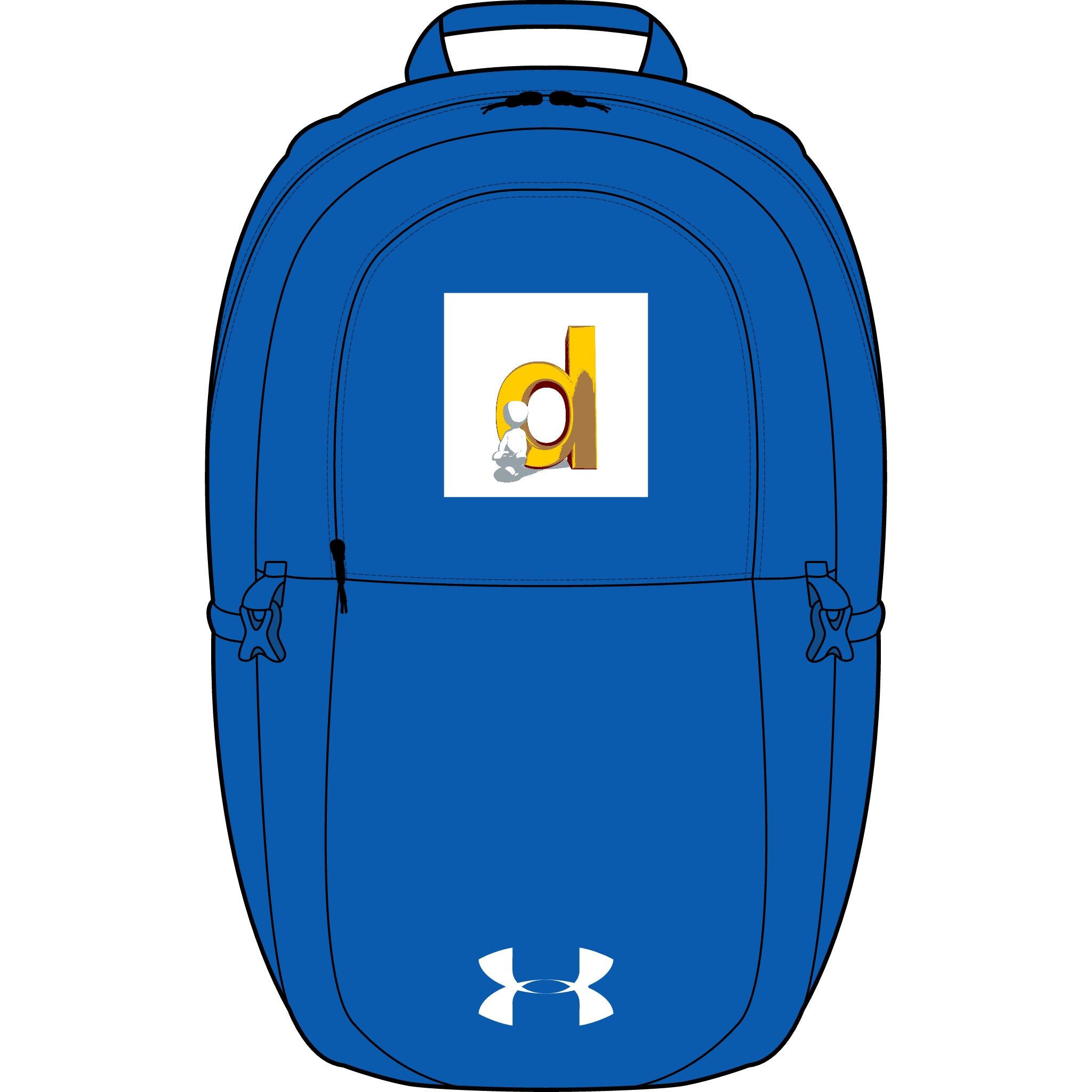 Gelber Rucksack mit Logo „D“ | Bestickter Under Armour All Sport Rucksack