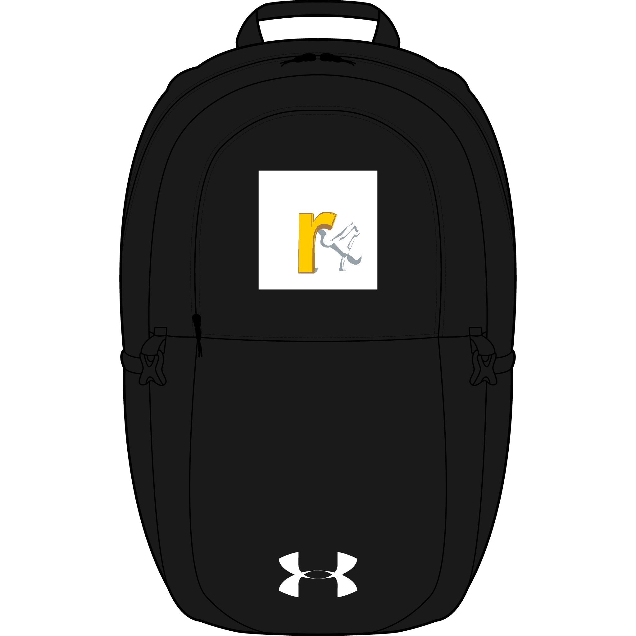 Yellow Letter 'r' Monogram Backpack