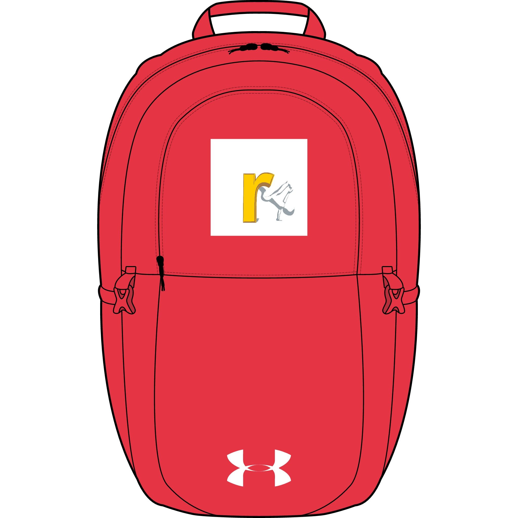 Gelber R-Monogramm-Rucksack