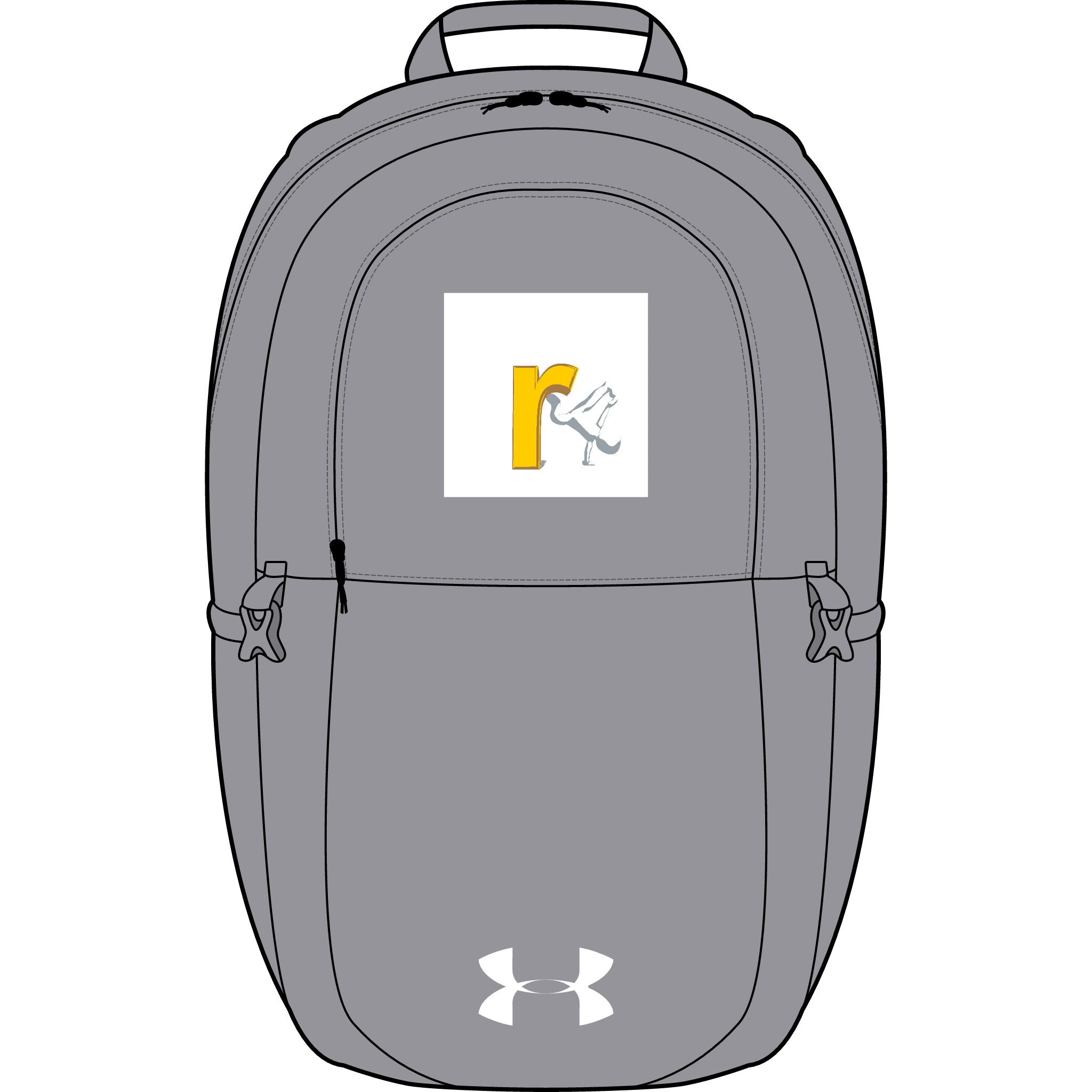 Gelber R-Monogramm-Rucksack