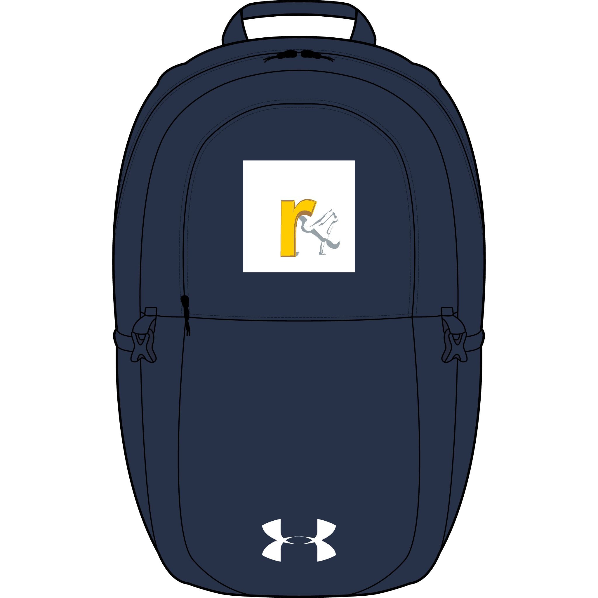 Yellow Letter 'r' Monogram Backpack
