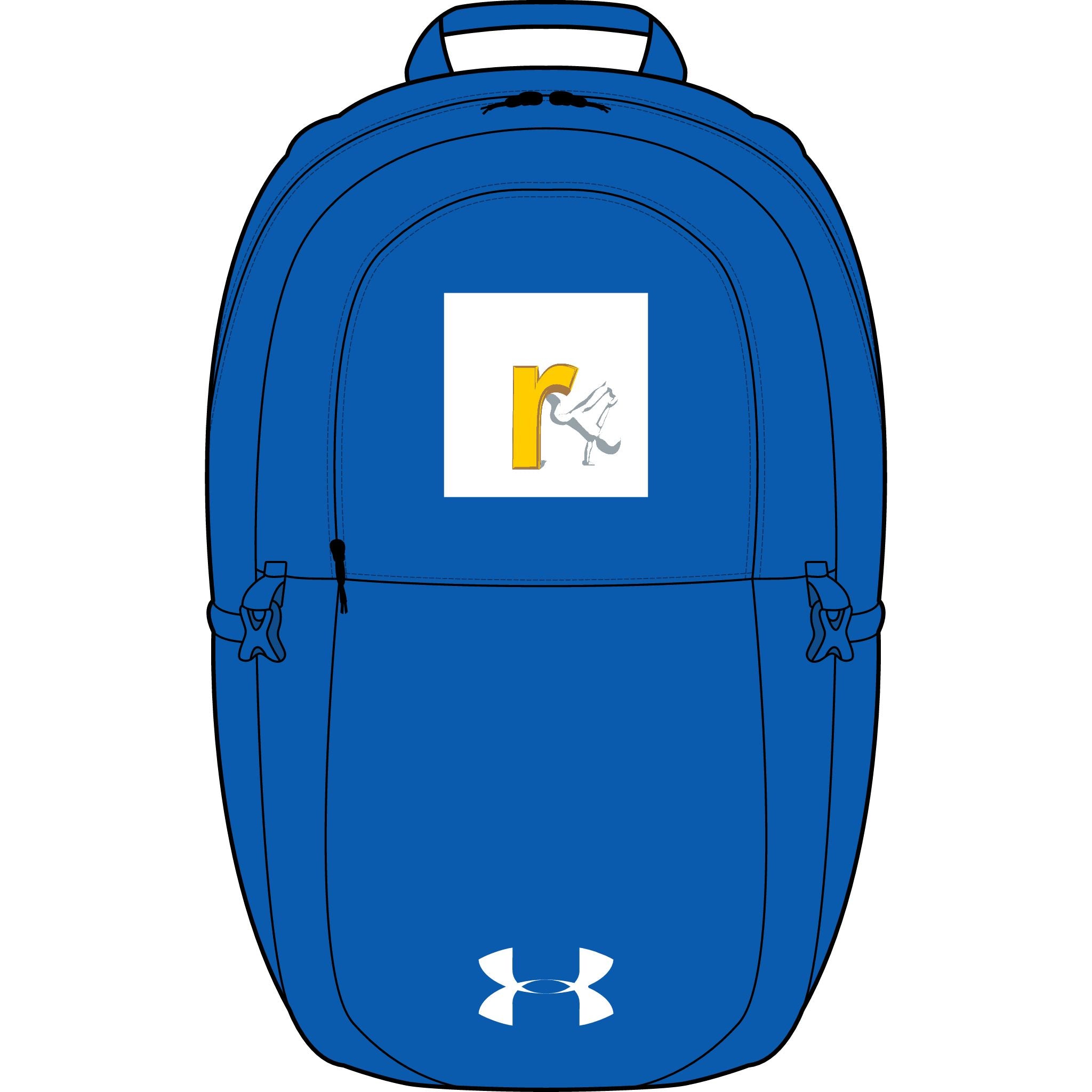 Gelber R-Monogramm-Rucksack