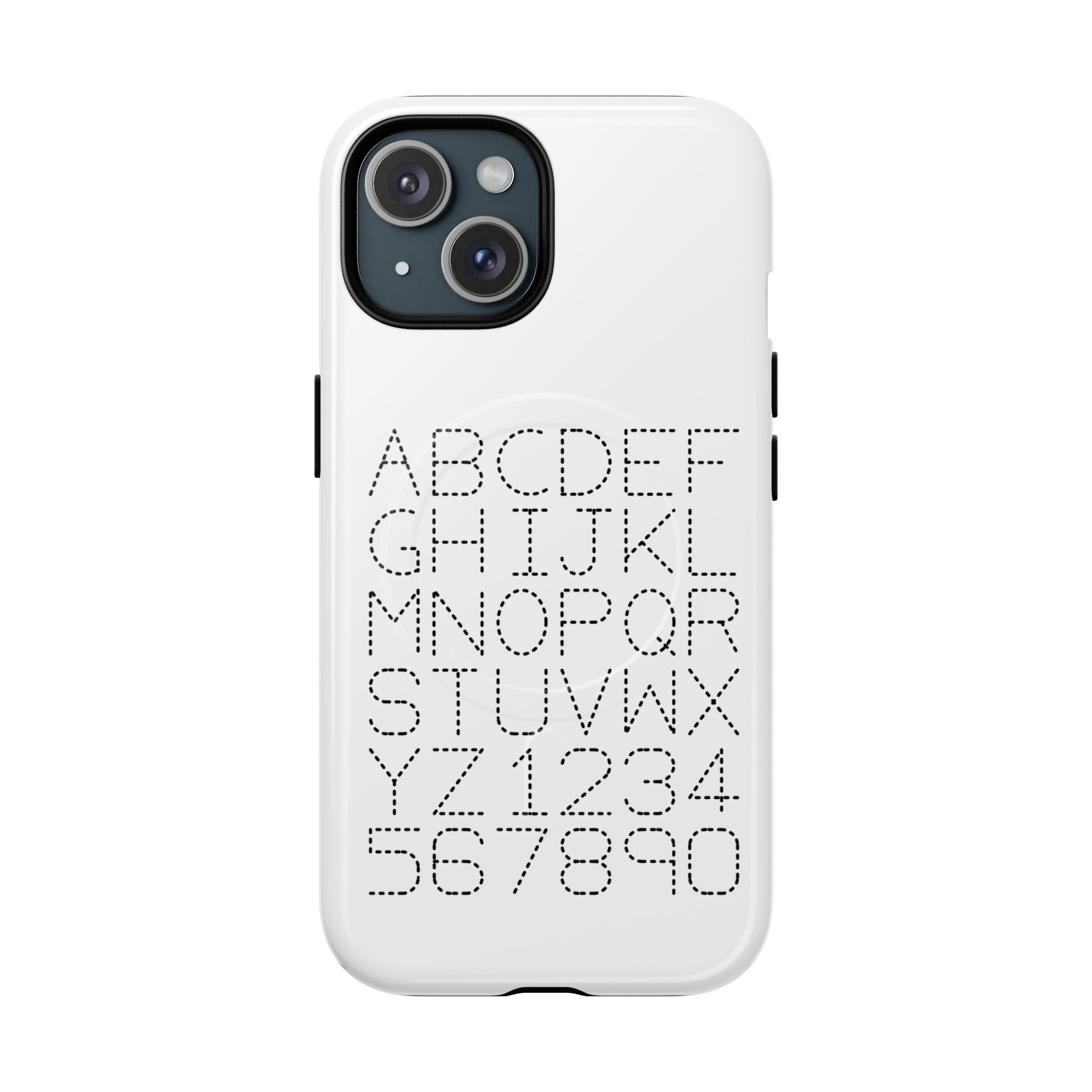 Coque de téléphone Alphabet à pois | Coque magnétique robuste