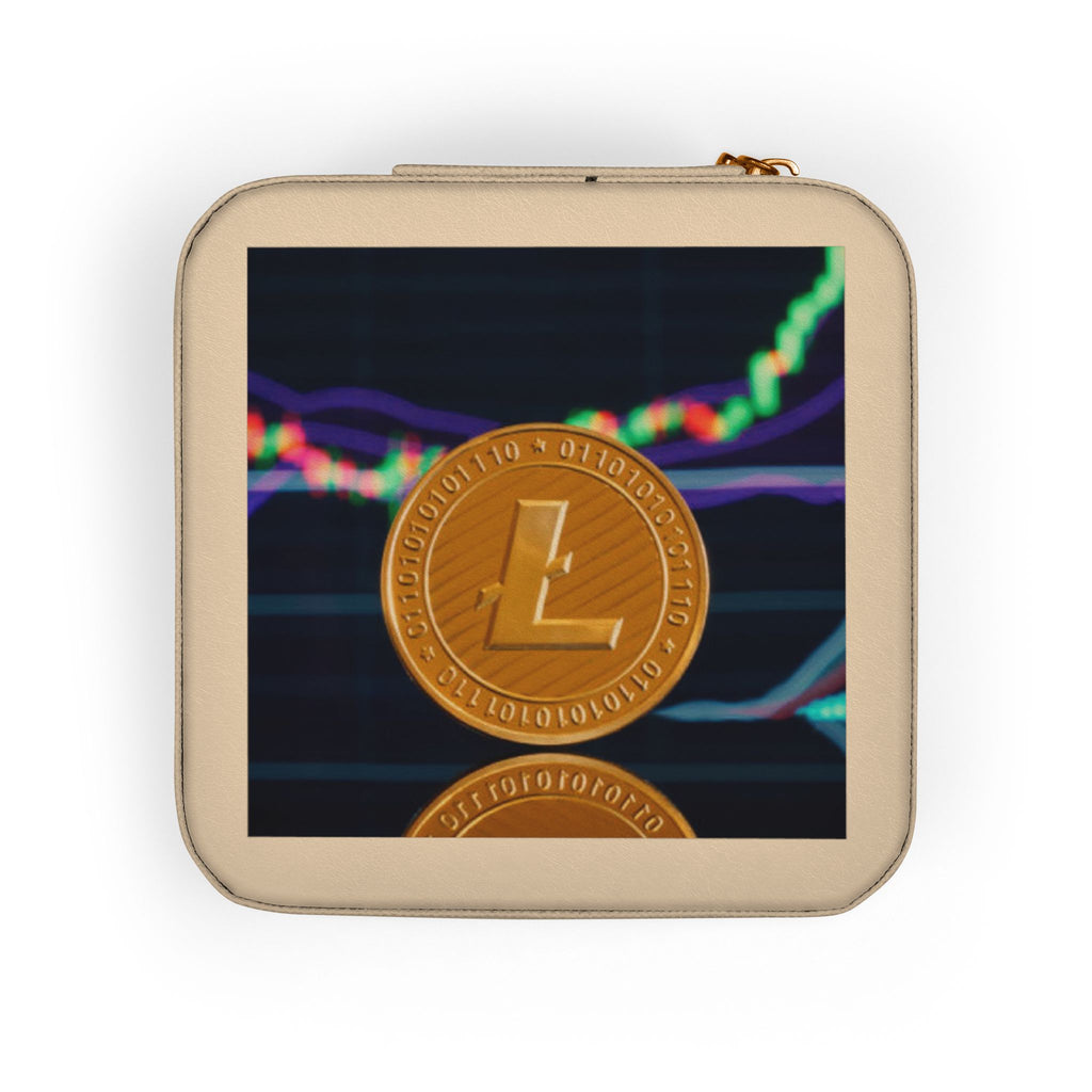 Litecoin Crypto Coin Jewelry Case | Travel Jewelry Box, Compact Storage