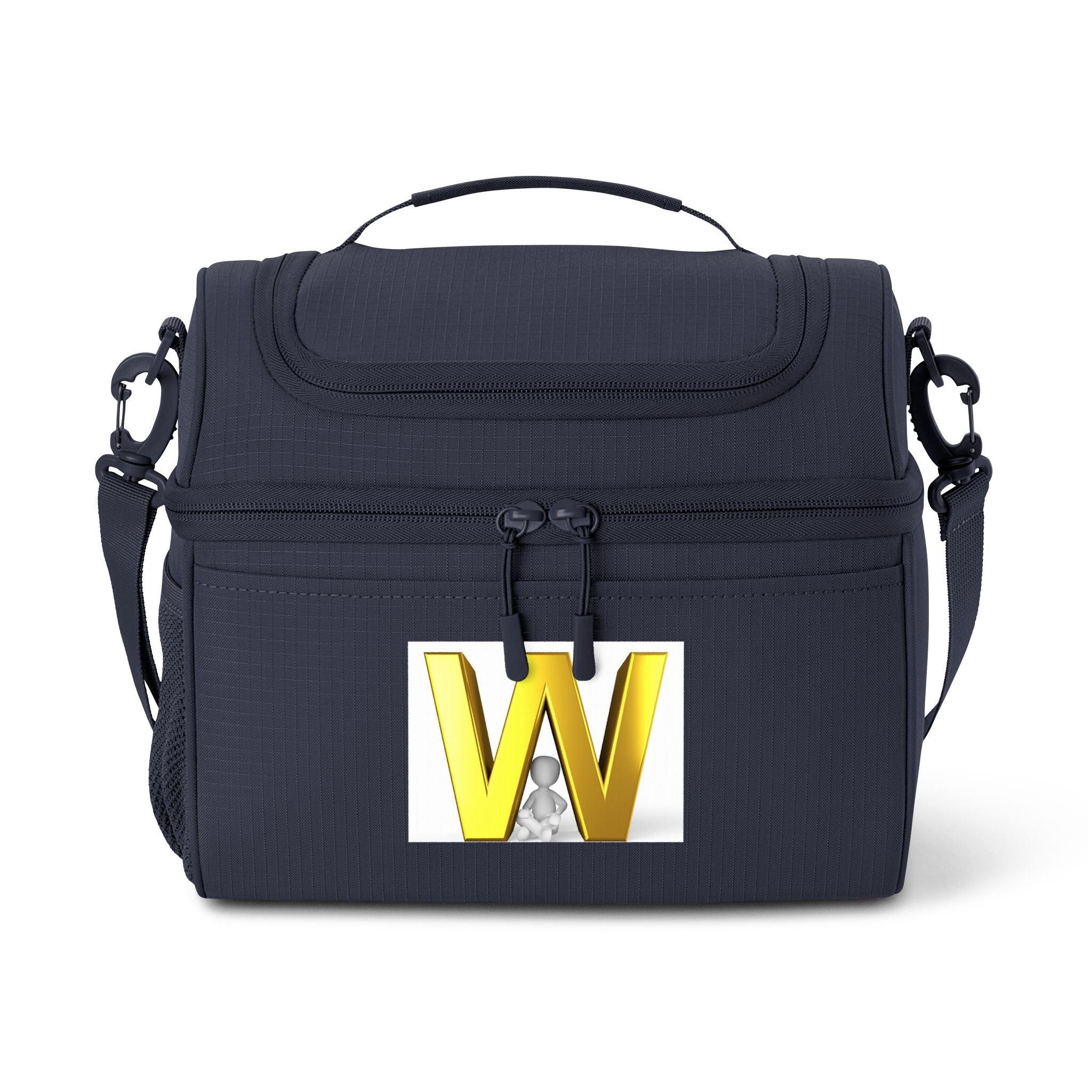 Yellow Letter W Monogram Cooler Bag | Insulated Lunch Cooler