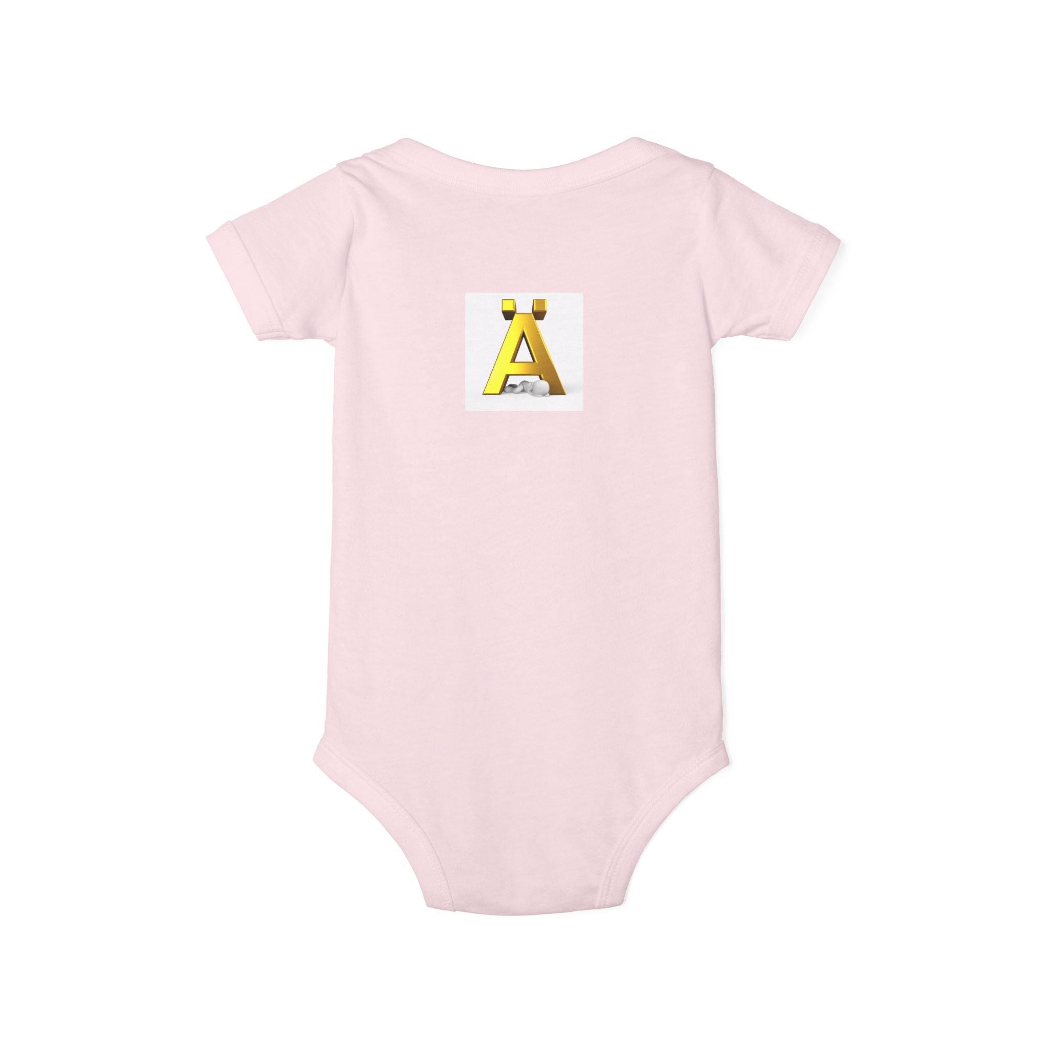 Yellow Letter Ä Baby Onesie | Infant Jersey One Piece