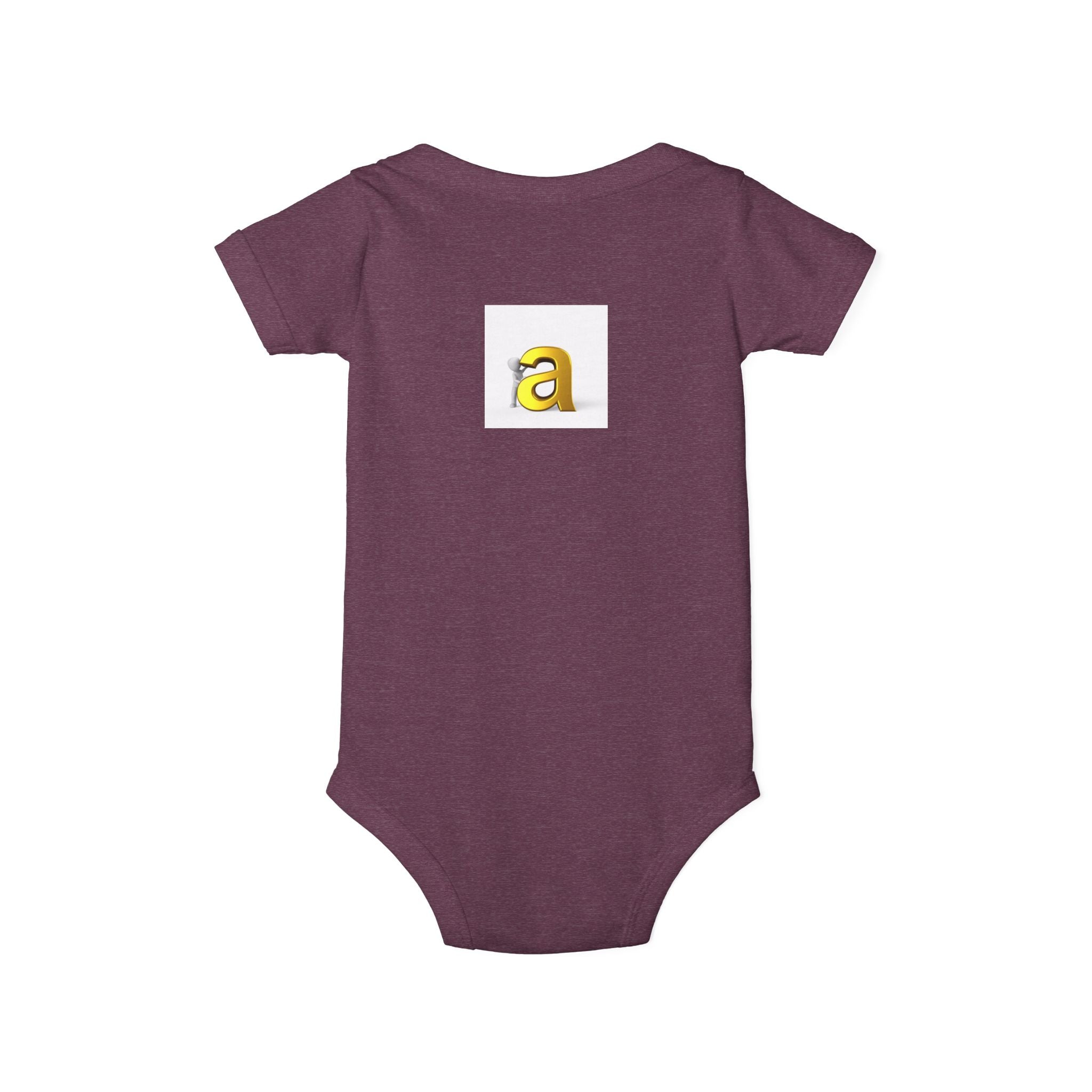 Gold Letter 'a' Baby Onesie | Infant Jersey One Piece
