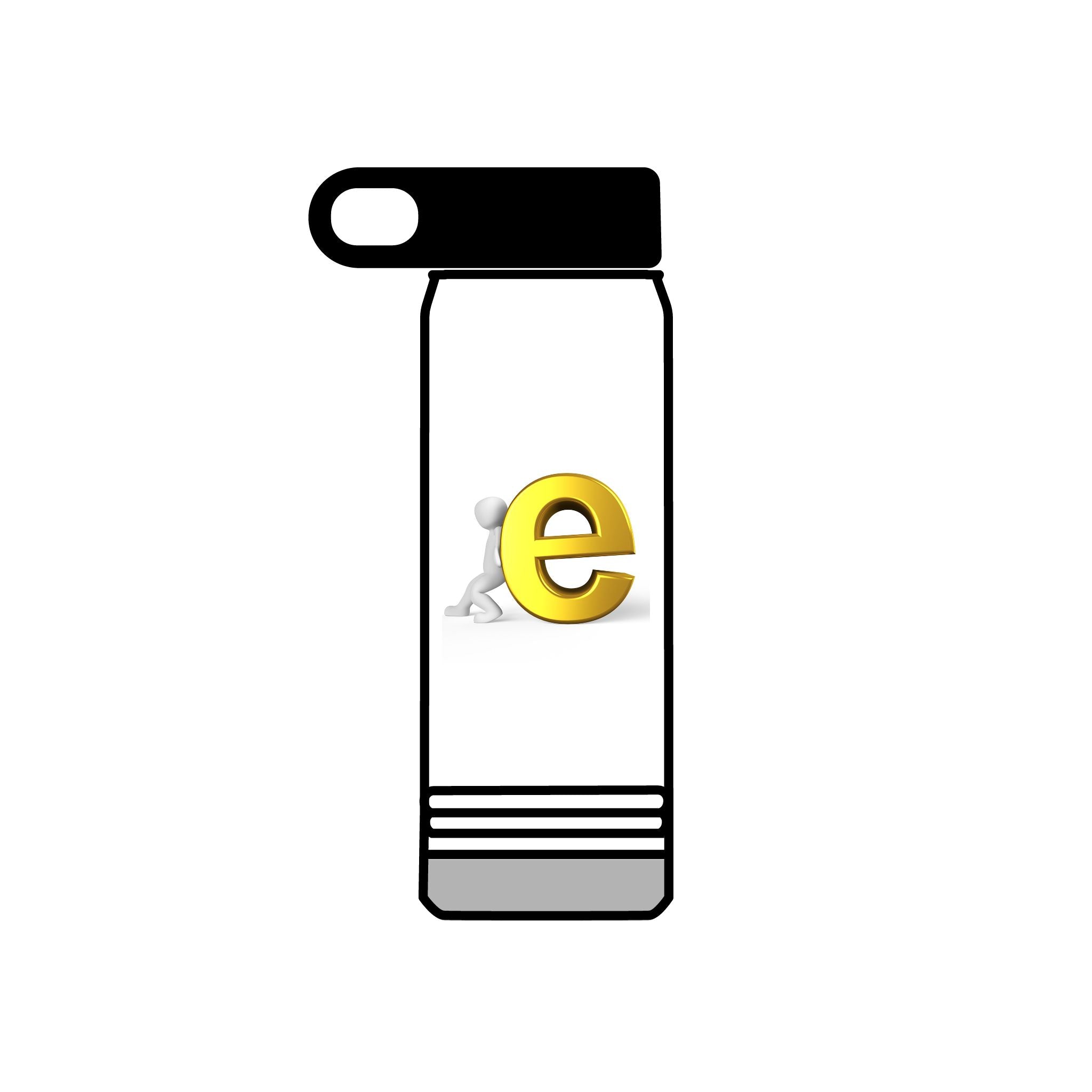 Yellow Letter E Character Water Bottle | 20oz