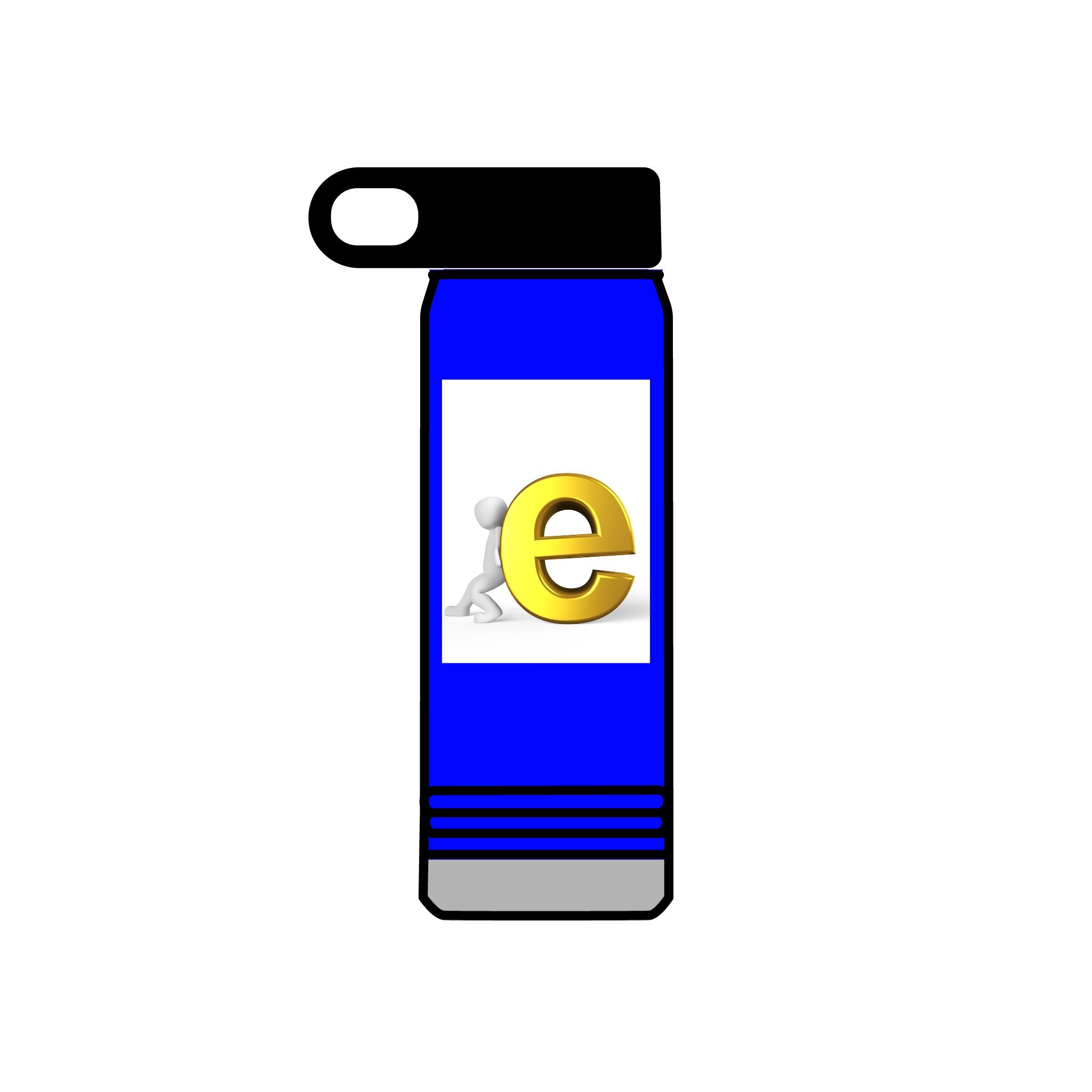 Yellow Letter E Character Water Bottle | 20oz