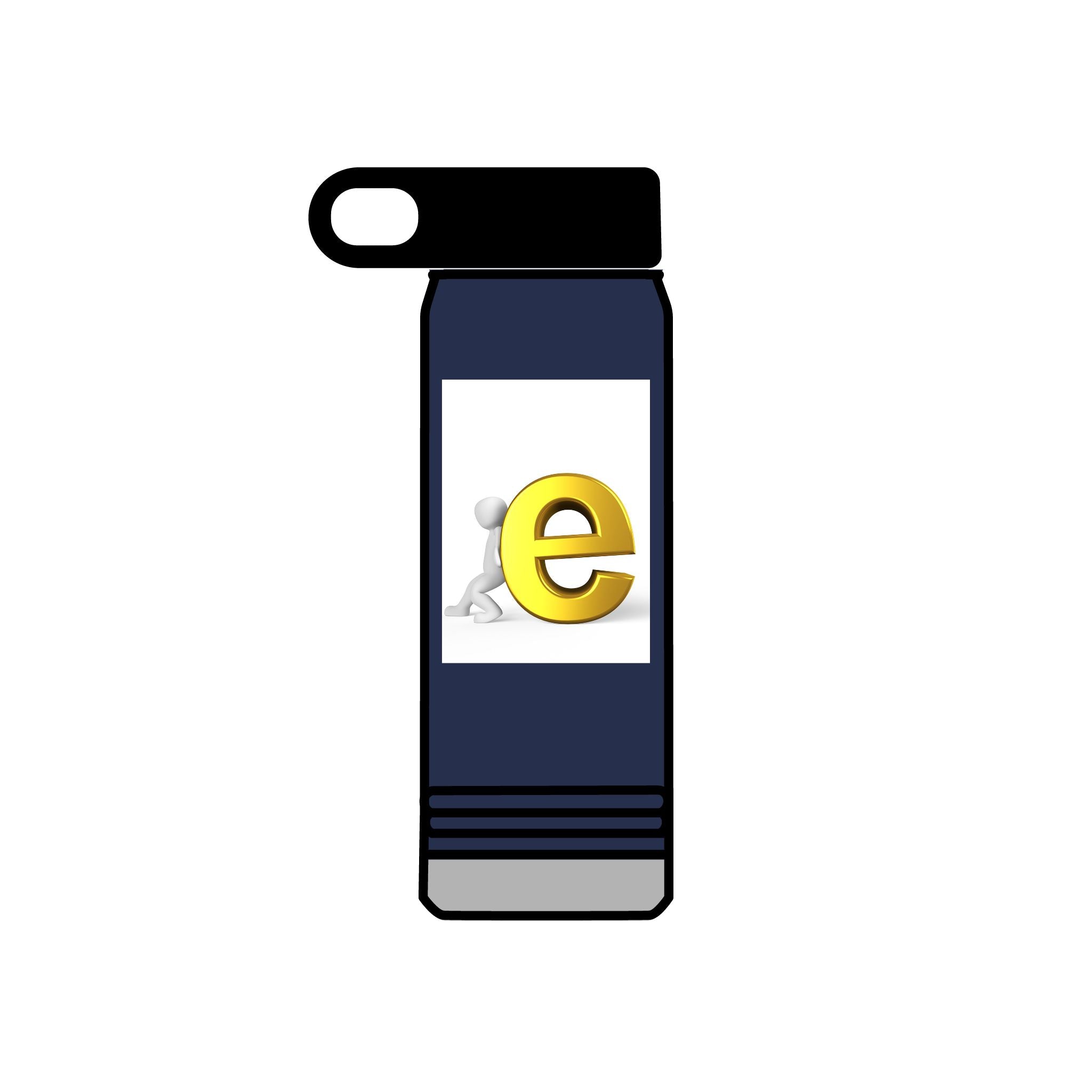 Yellow Letter E Character Water Bottle | 20oz
