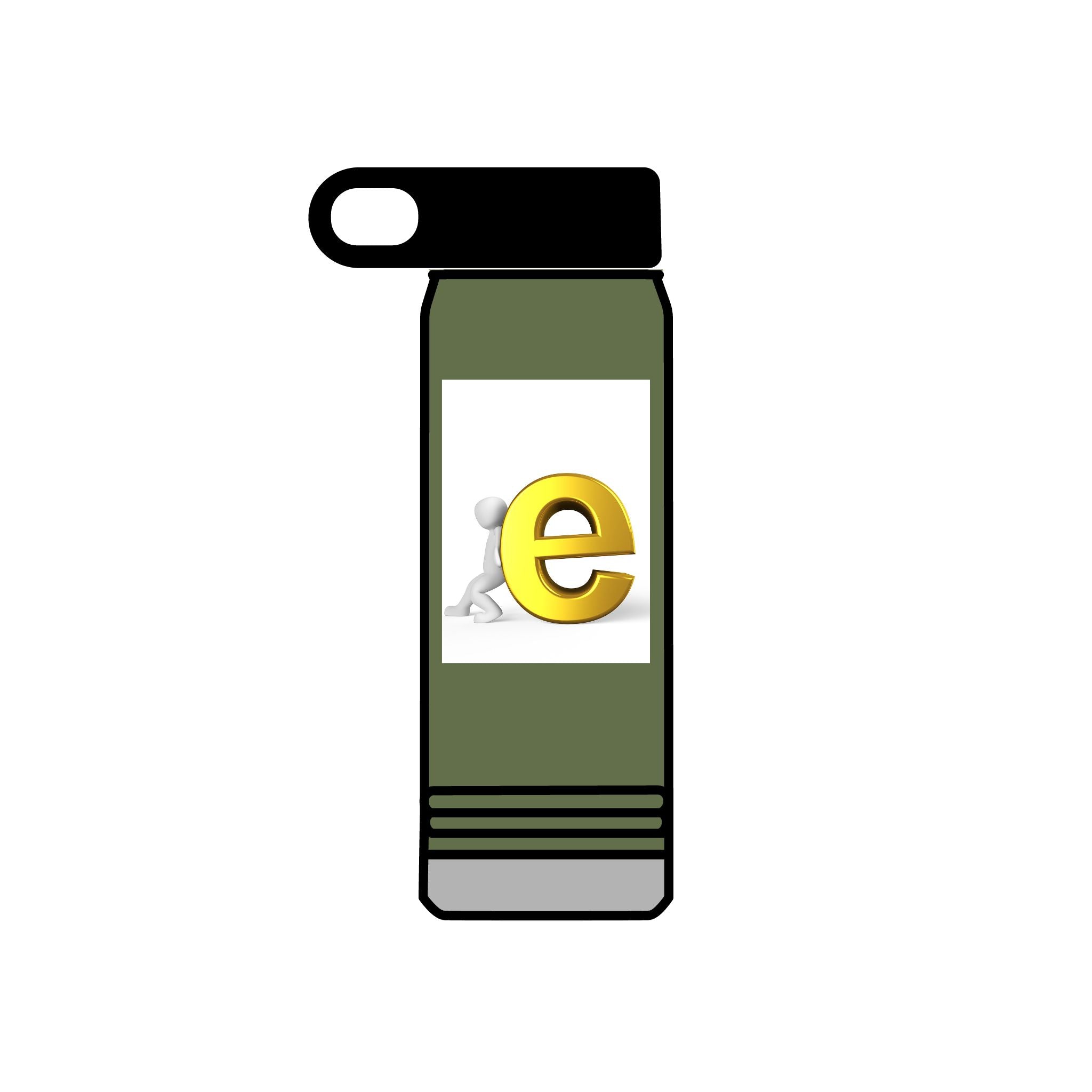Yellow Letter E Character Water Bottle | 20oz