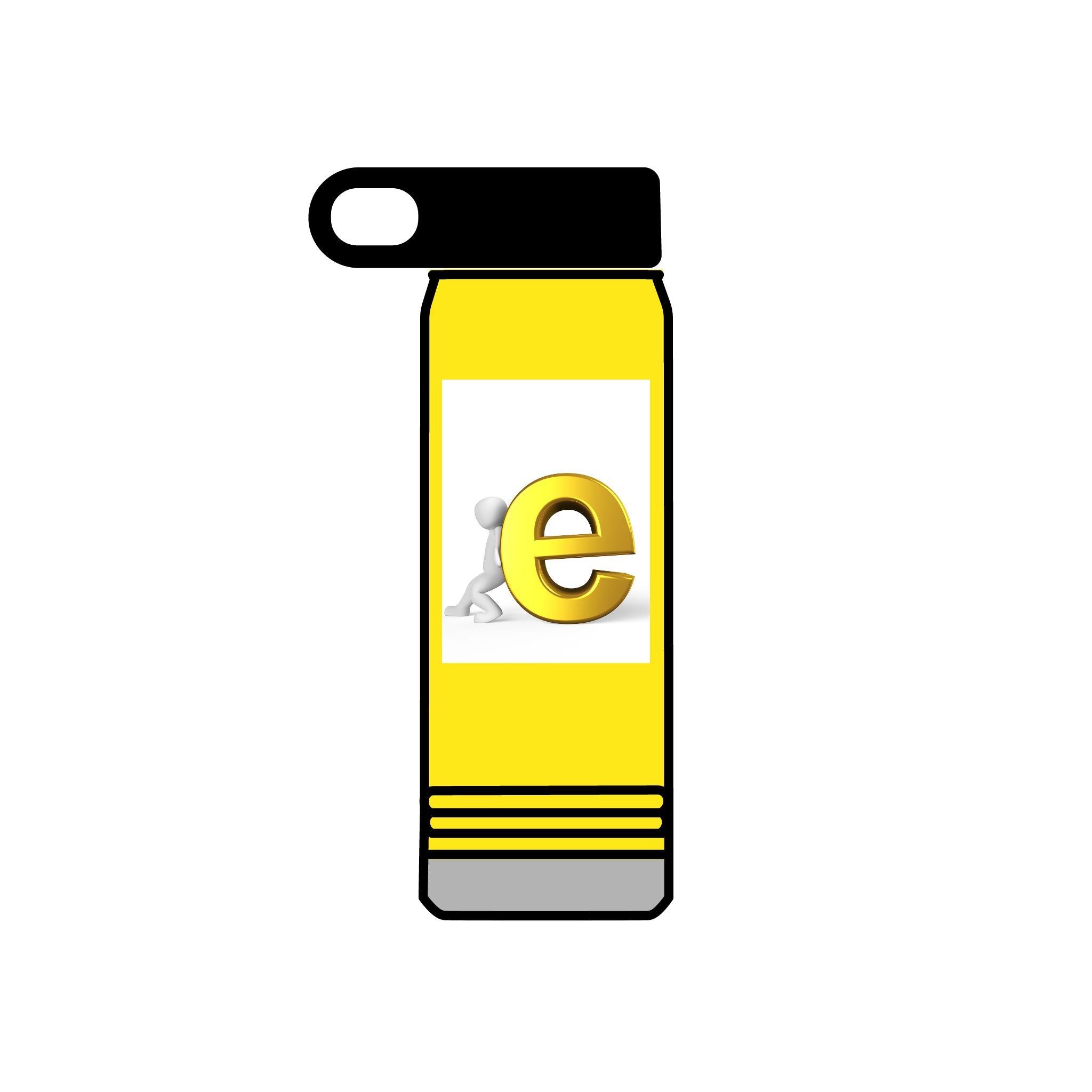 Yellow Letter E Character Water Bottle | 20oz