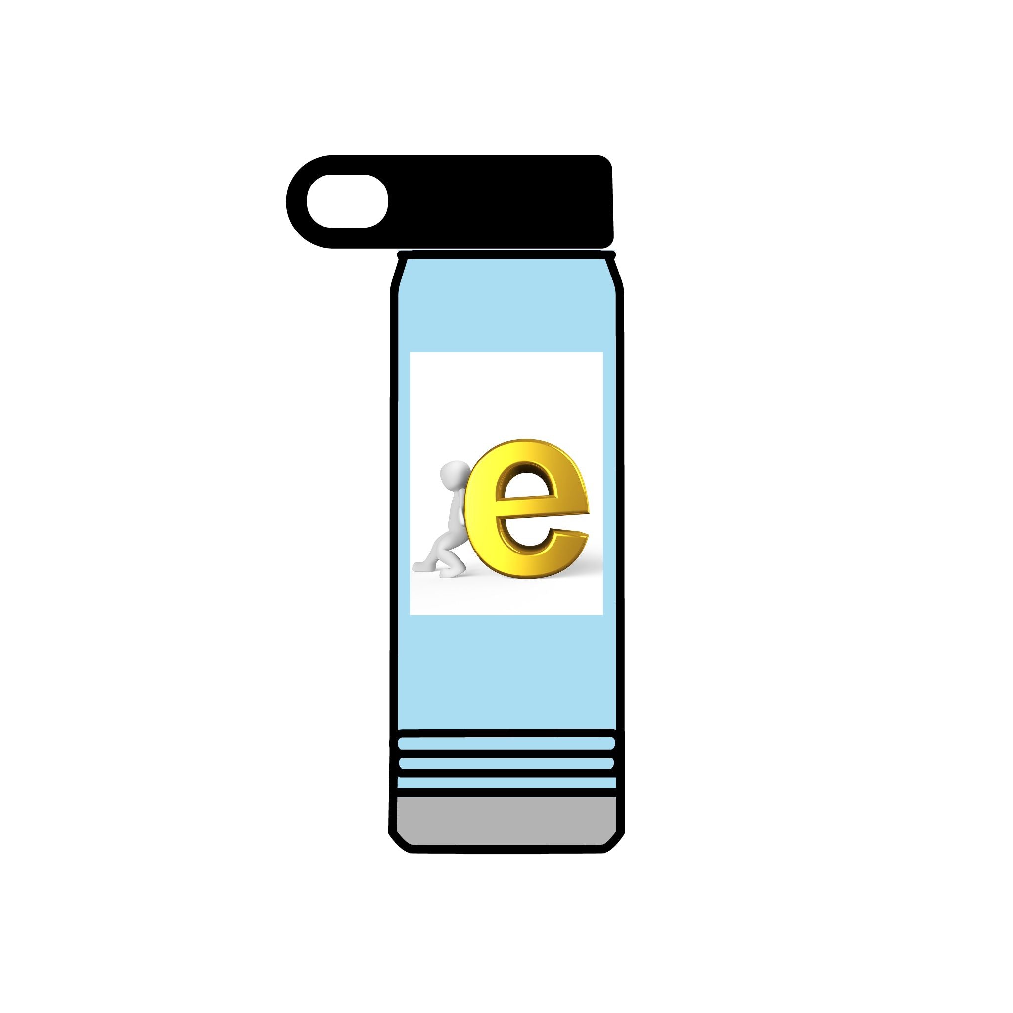 Yellow Letter E Character Water Bottle | 20oz