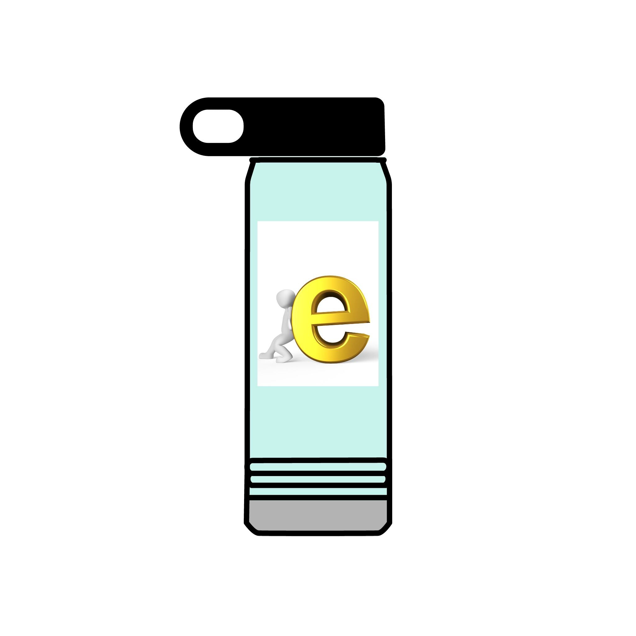 Yellow Letter E Character Water Bottle | 20oz