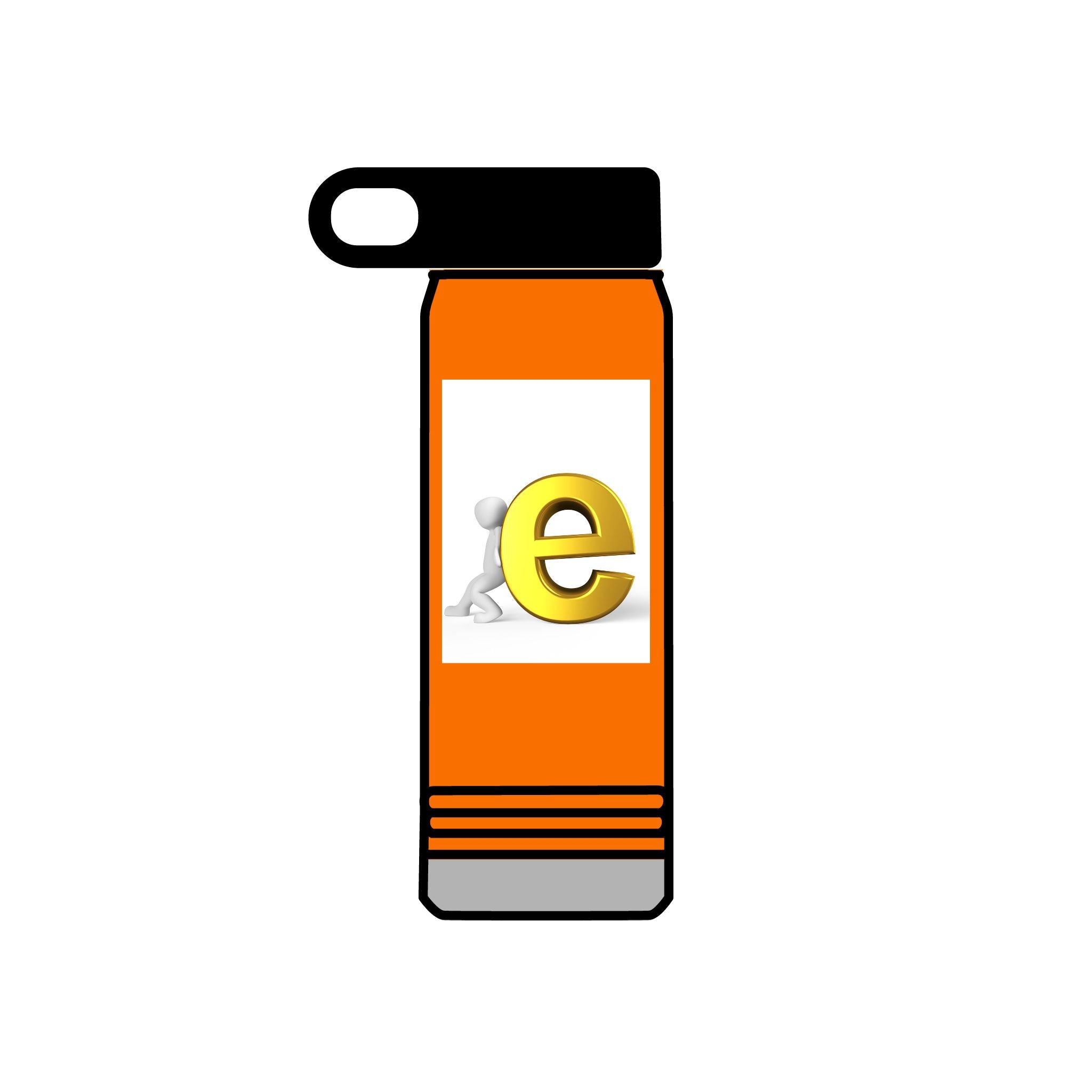 Yellow Letter E Character Water Bottle | 20oz