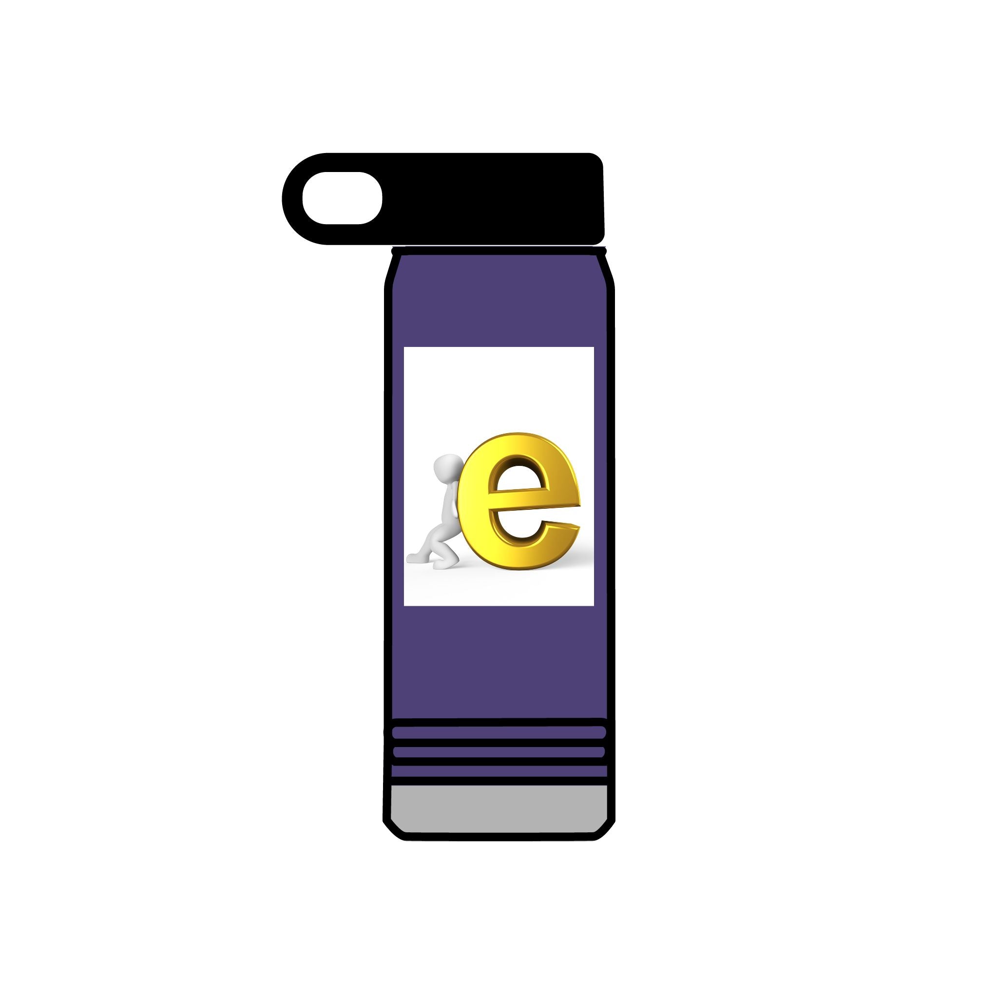 Yellow Letter E Character Water Bottle | 20oz