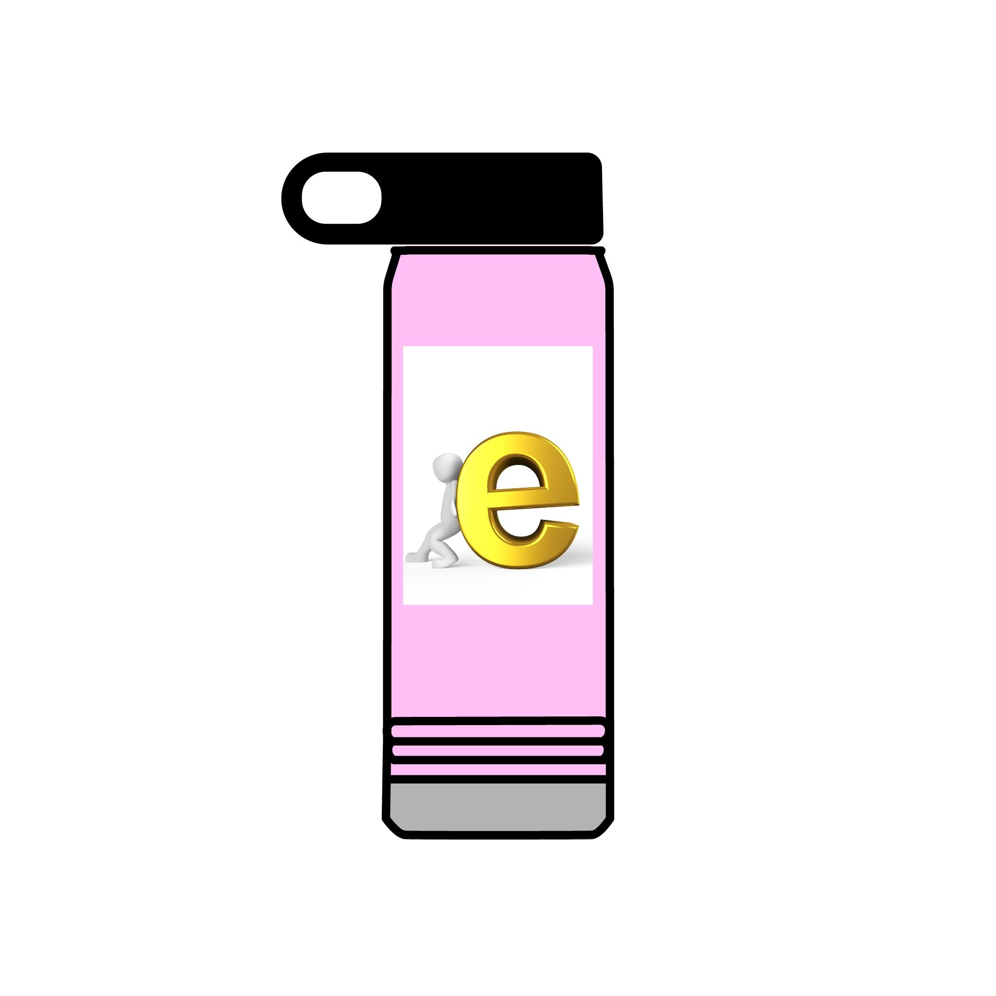 Yellow Letter E Character Water Bottle | 20oz
