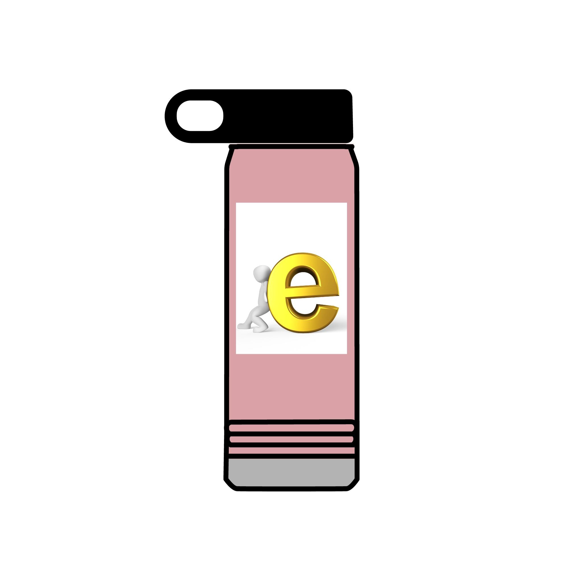 Yellow Letter E Character Water Bottle | 20oz