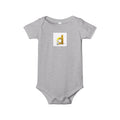 Letter D Baby Onesie | Yellow 3D Initial Infant One Piece