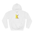 Gold 3D Letter K Hoodie | Monogram Initial K Sweatshirt
