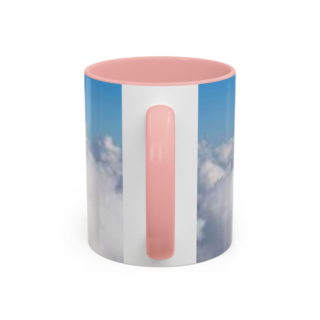 Blue Sky Clouds Accent Coffee Mug | 11oz 15oz