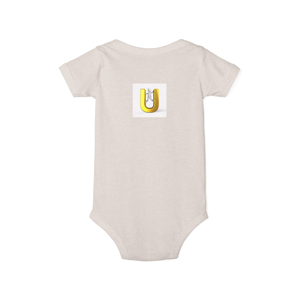 Yellow Letter U Onesie | Infant Bodysuit